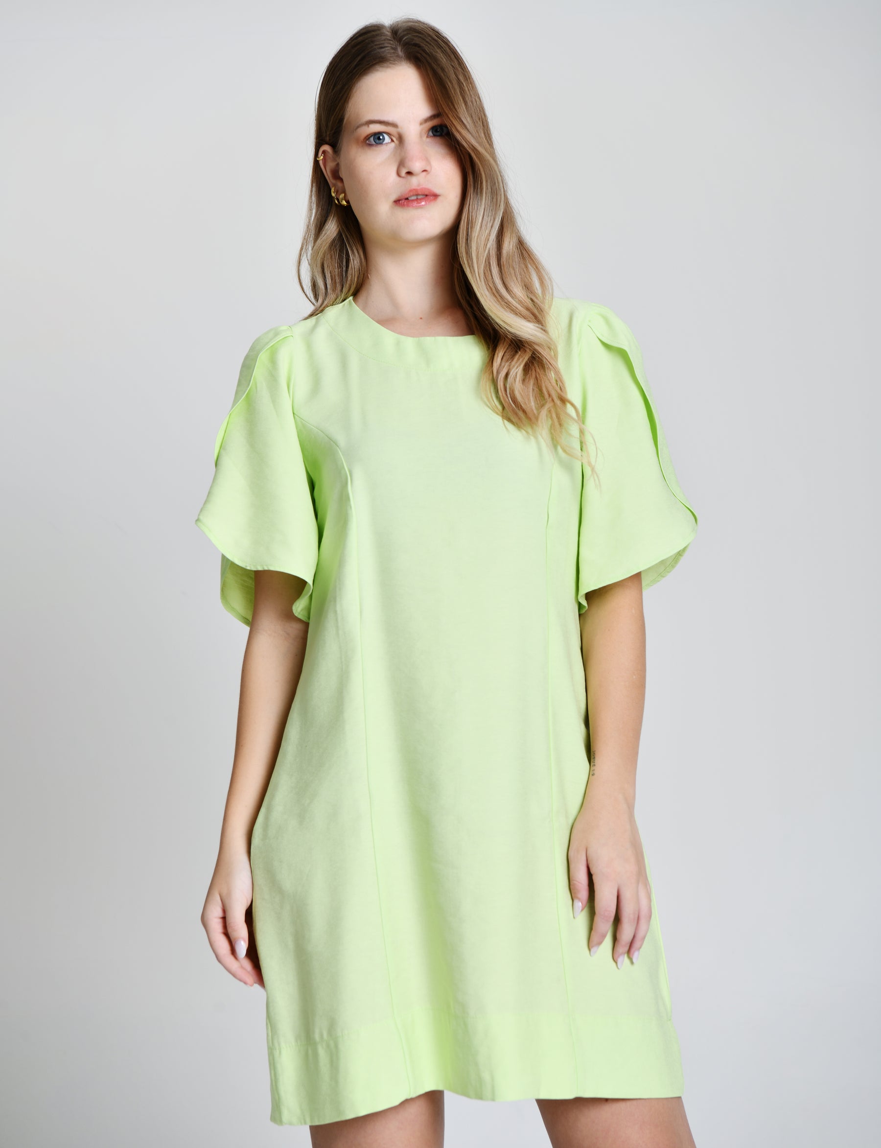 Vestido Alfaiataria Manga Tulipa 6001023