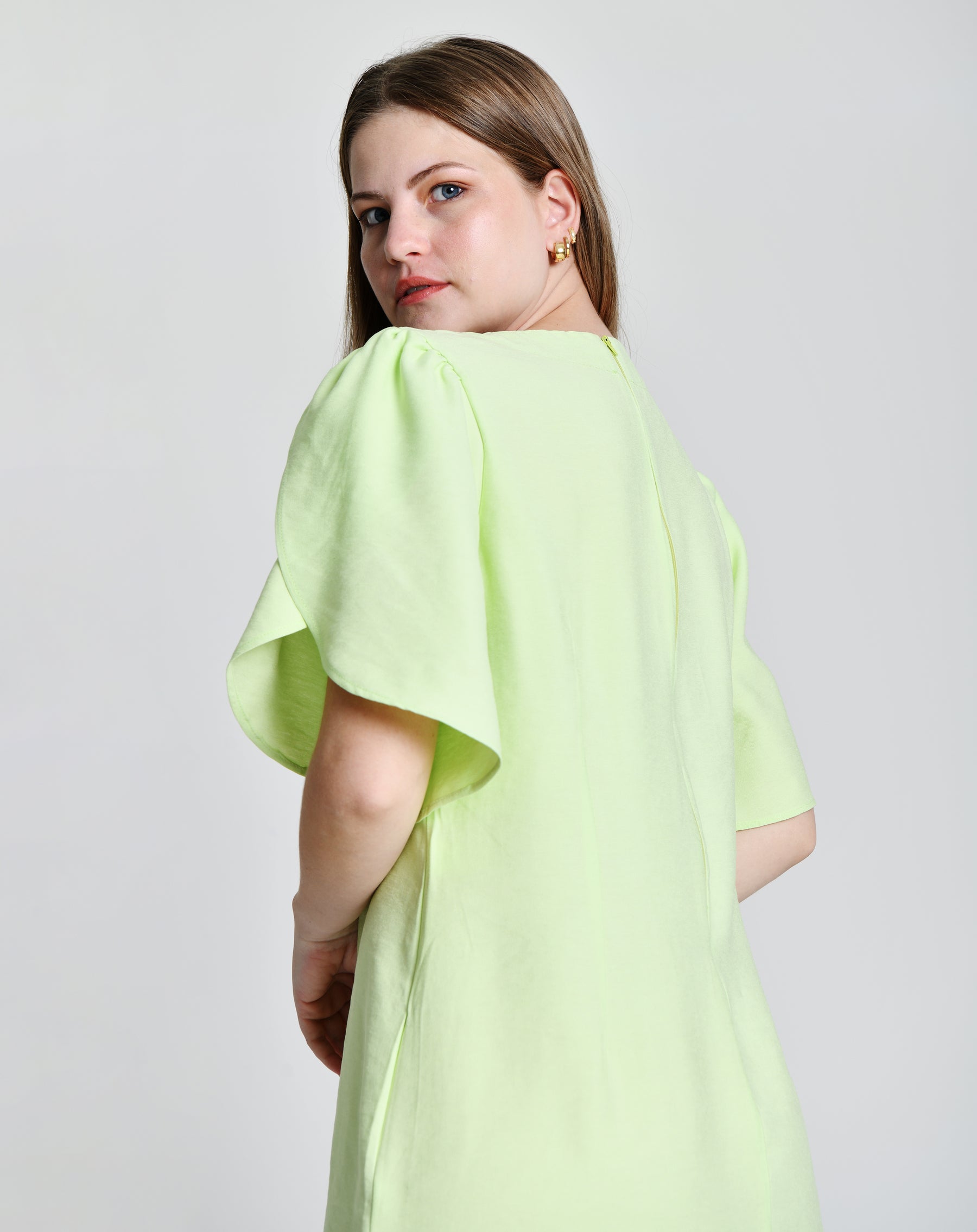 Vestido Alfaiataria Manga Tulipa 6001023