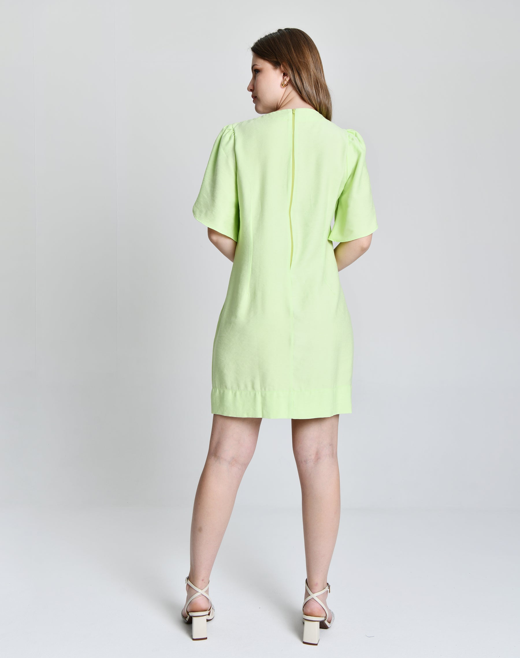 Vestido Alfaiataria Manga Tulipa 6001023