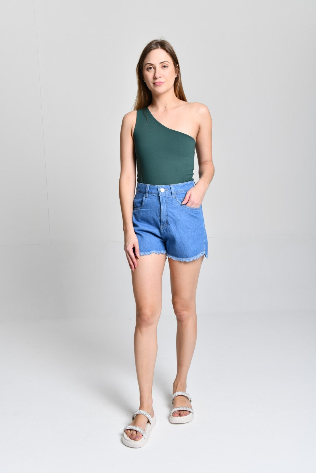 Short Fem Jeans Com Brilho HiLL cod 000053