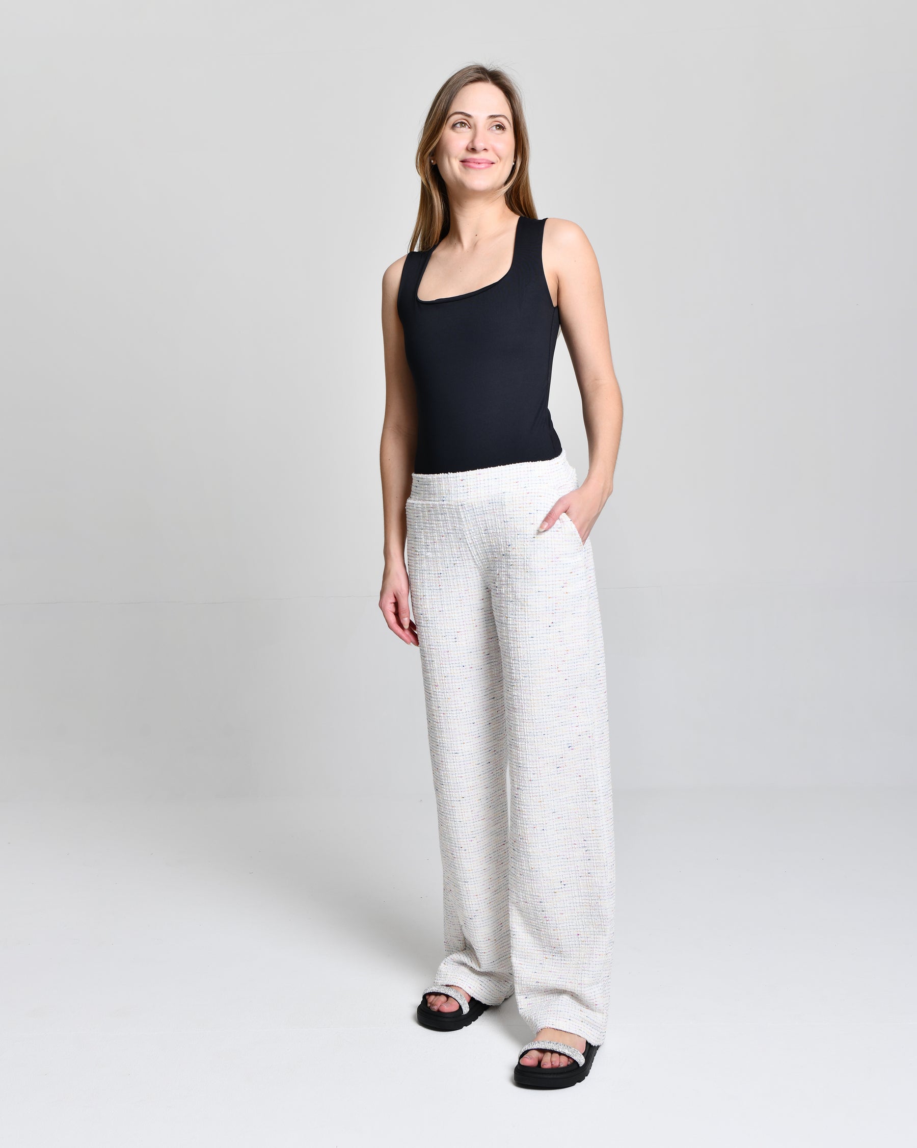 Calça Fem Lurex Brilhante Ultra Luxo cod 000398