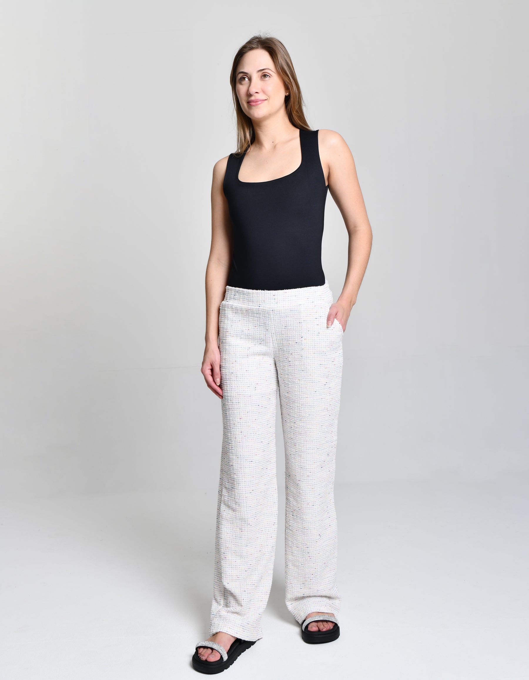 Calça Fem Lurex Brilhante Ultra Luxo cod 000398