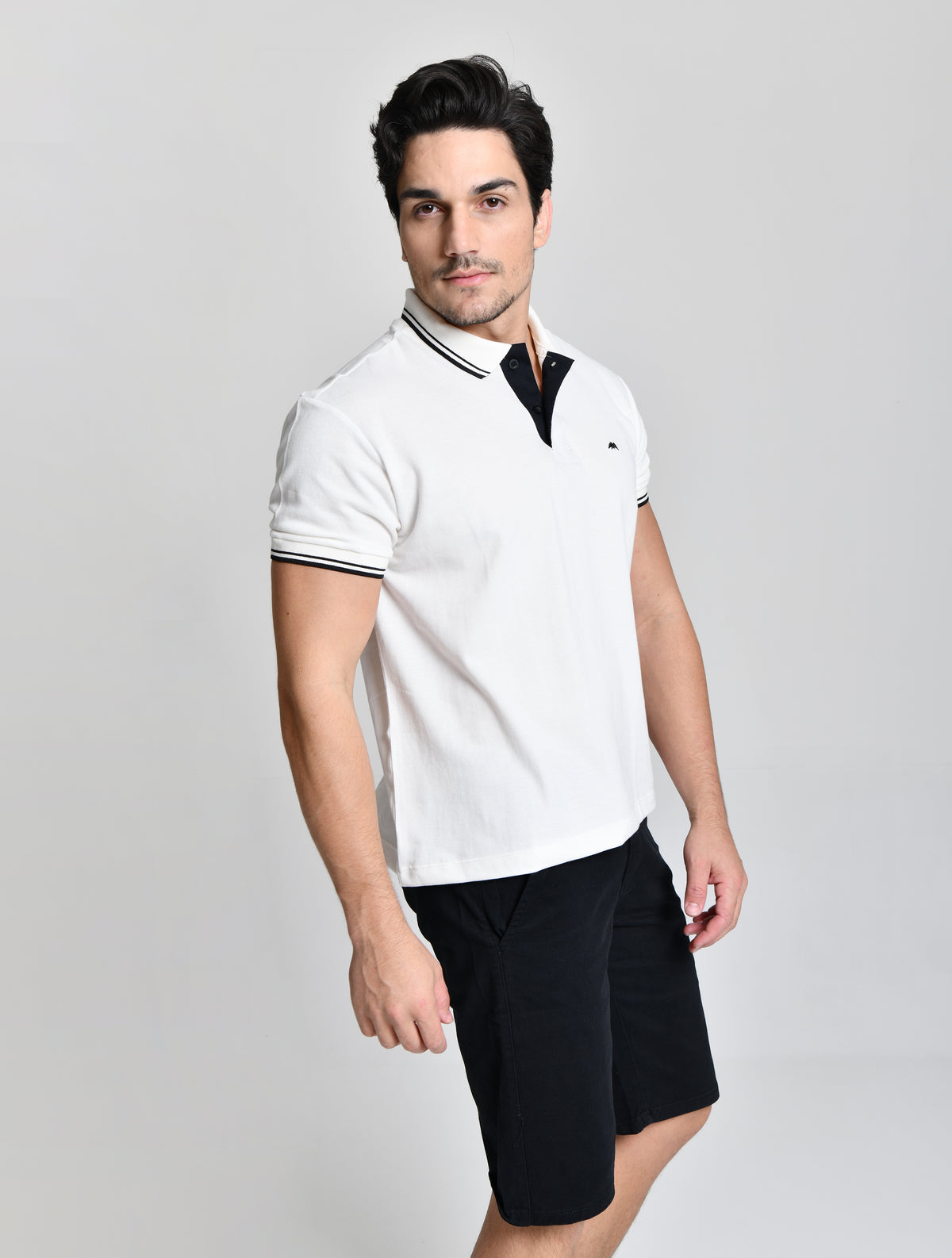 Camisa Polo branca Ultra Luxo HiLL cod 000585