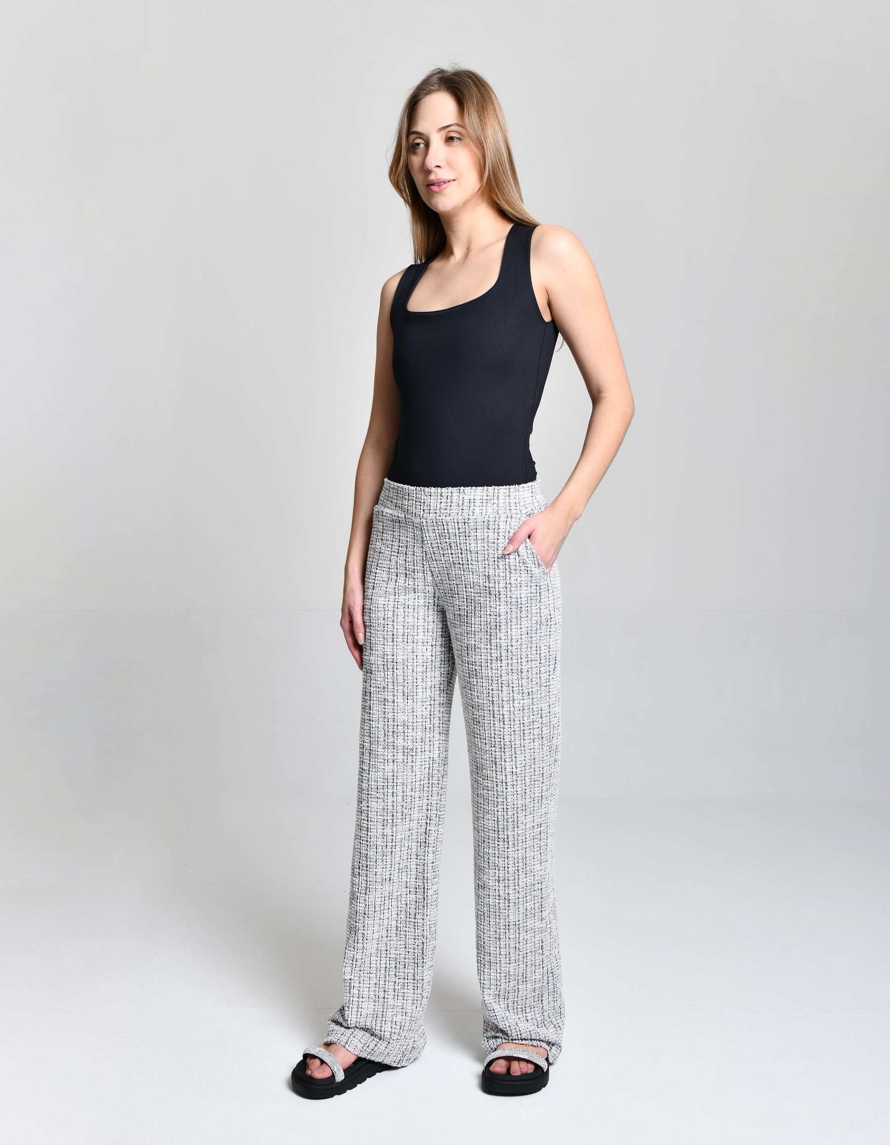 Calça Fem Lurex Brilhante Ultra Luxo cod 000398