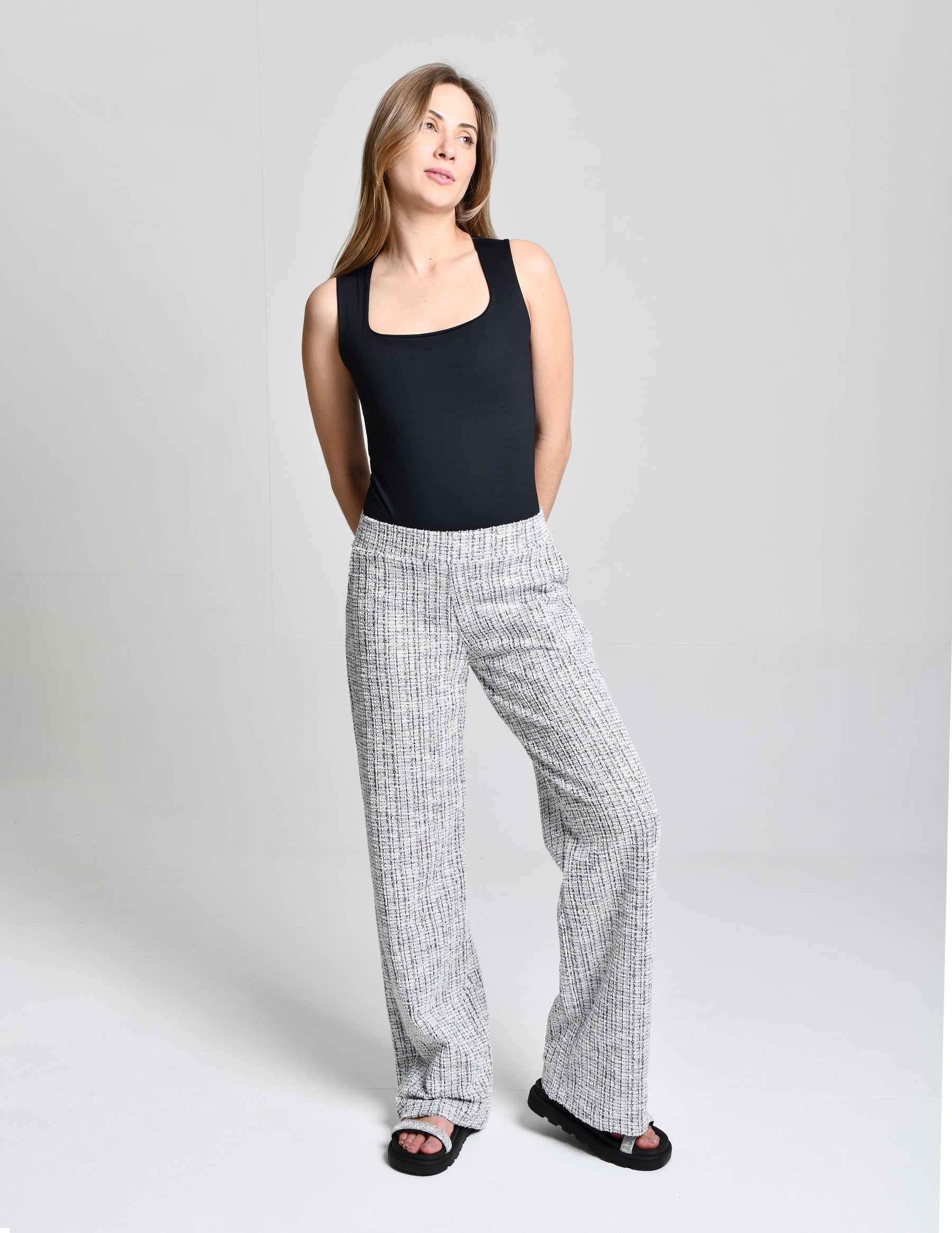 Calça Fem Lurex Brilhante Ultra Luxo cod 000398