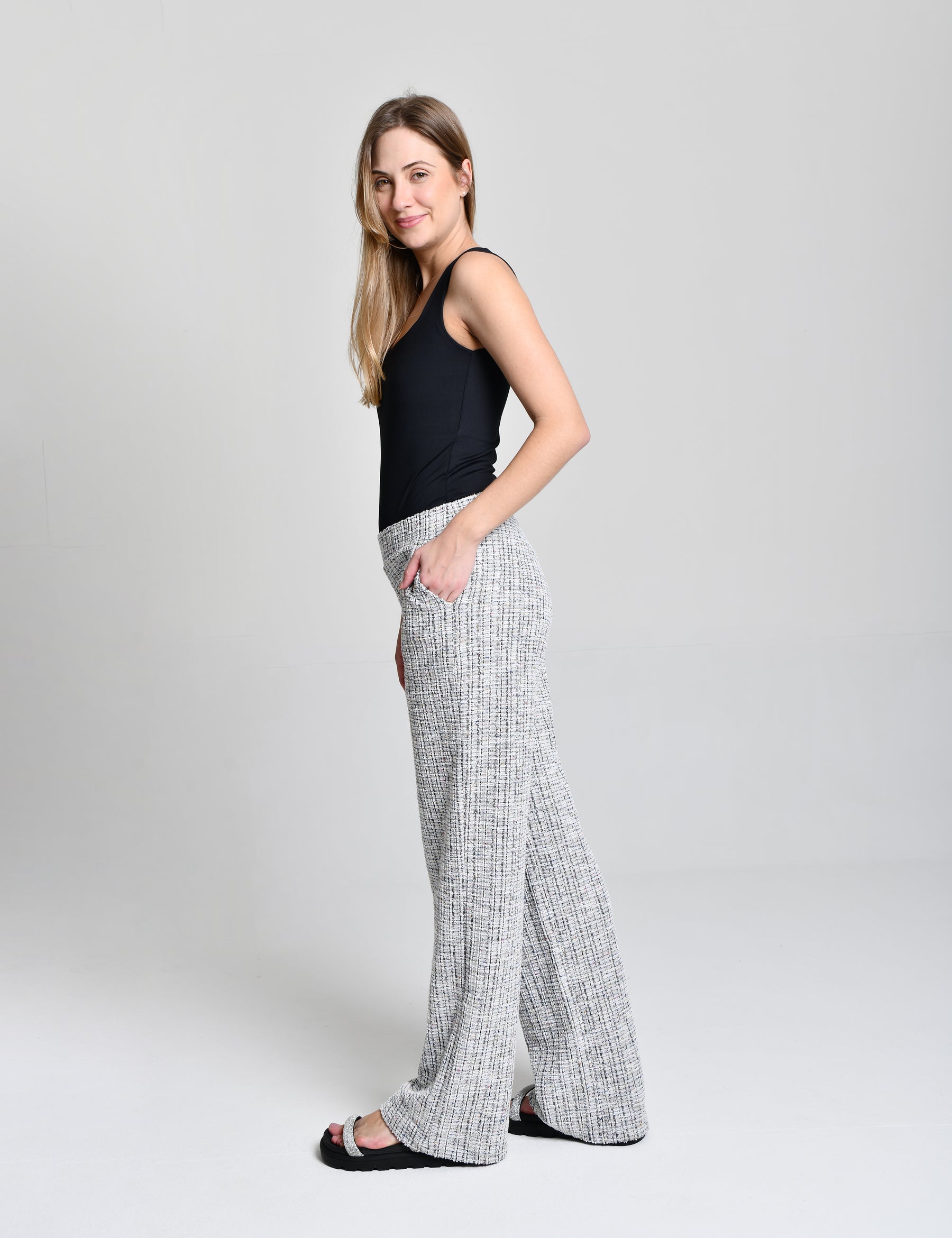 Calça Fem Lurex Brilhante Ultra Luxo cod 000398