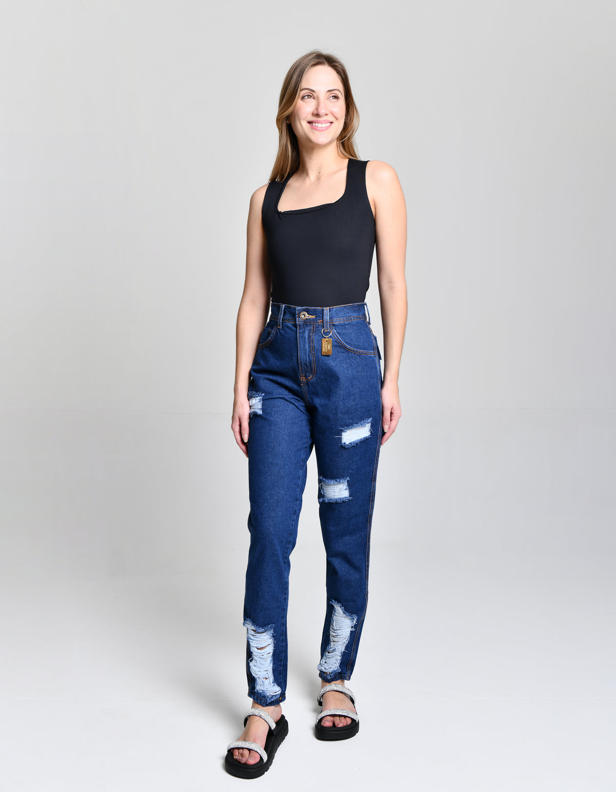 Calça Fem Linha Mom Jeans cod 000340