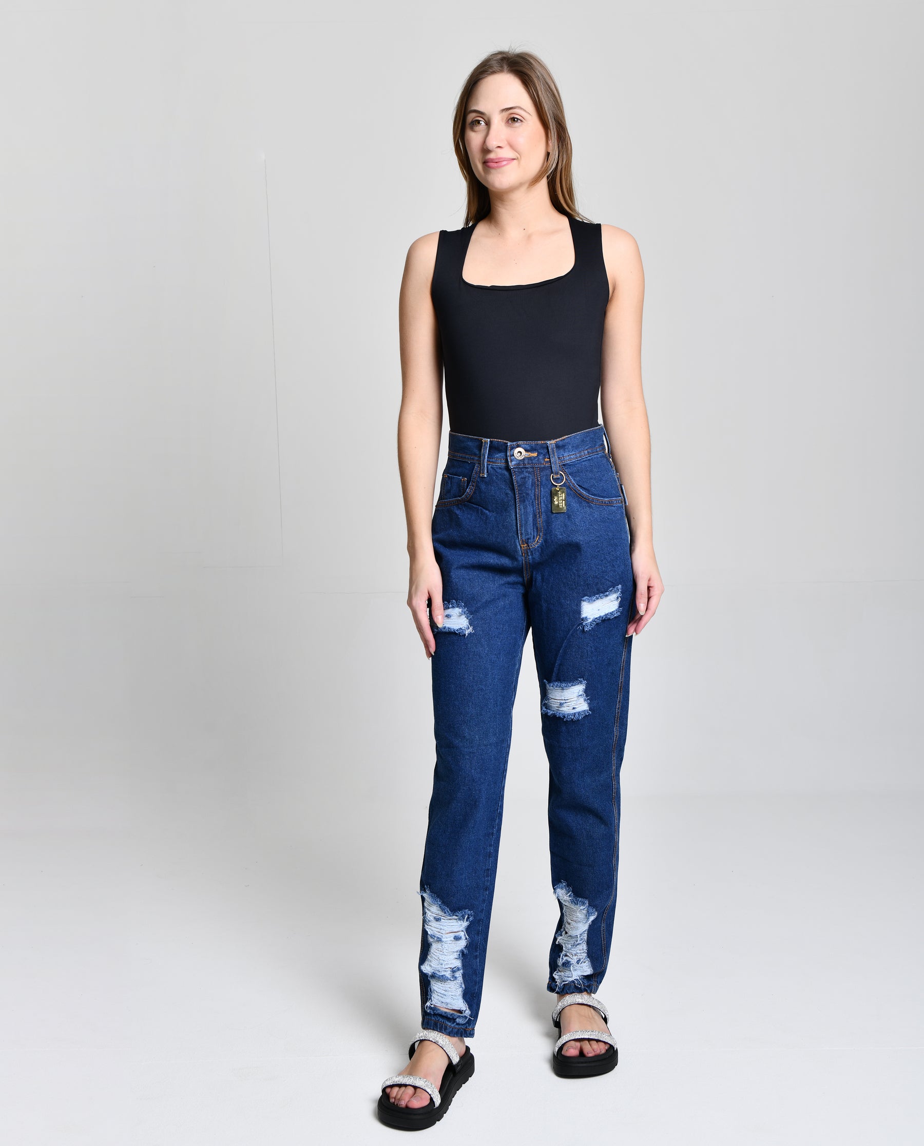 Calça Fem Linha Mom Jeans cod 000340