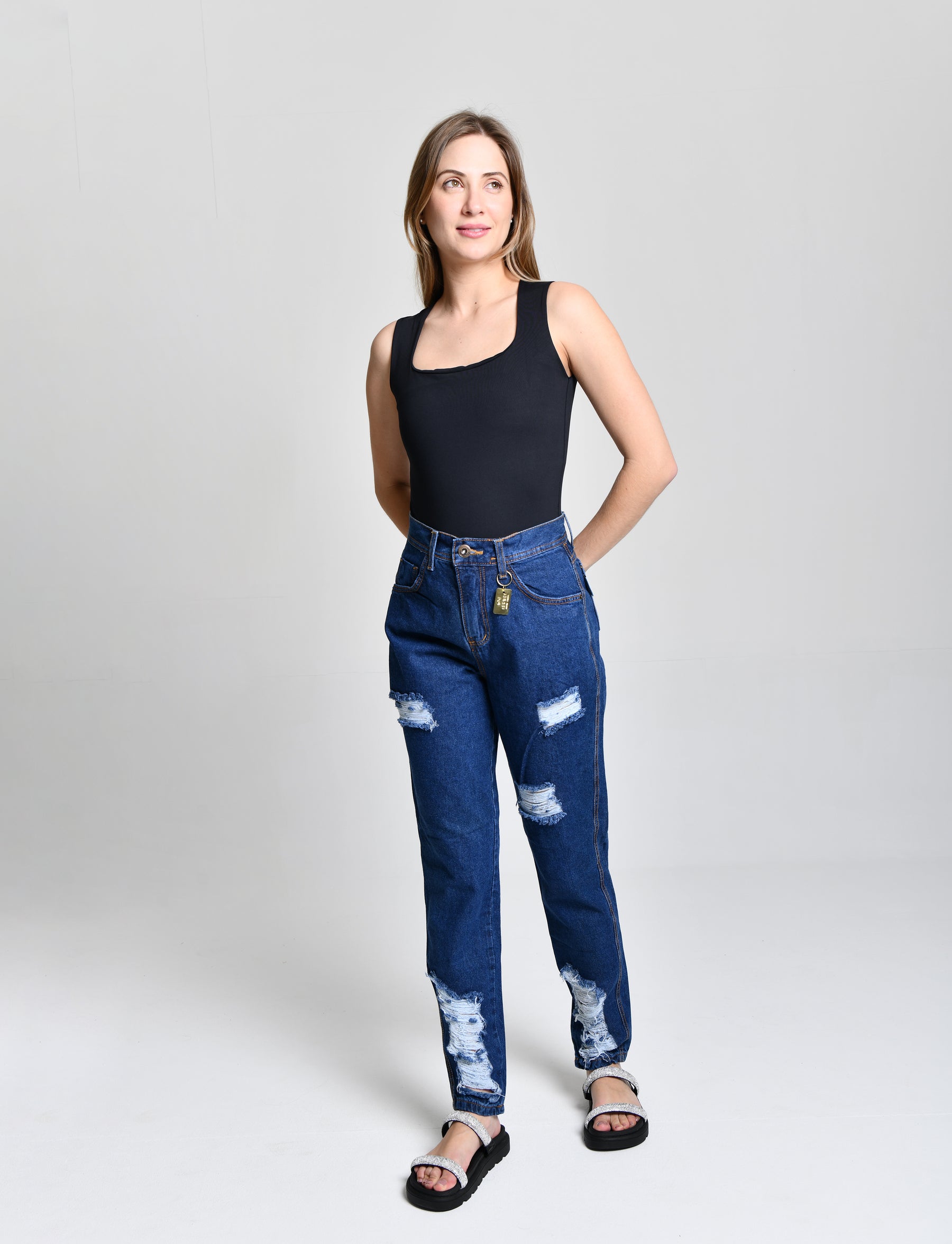 Calça Fem Linha Mom Jeans cod 000340
