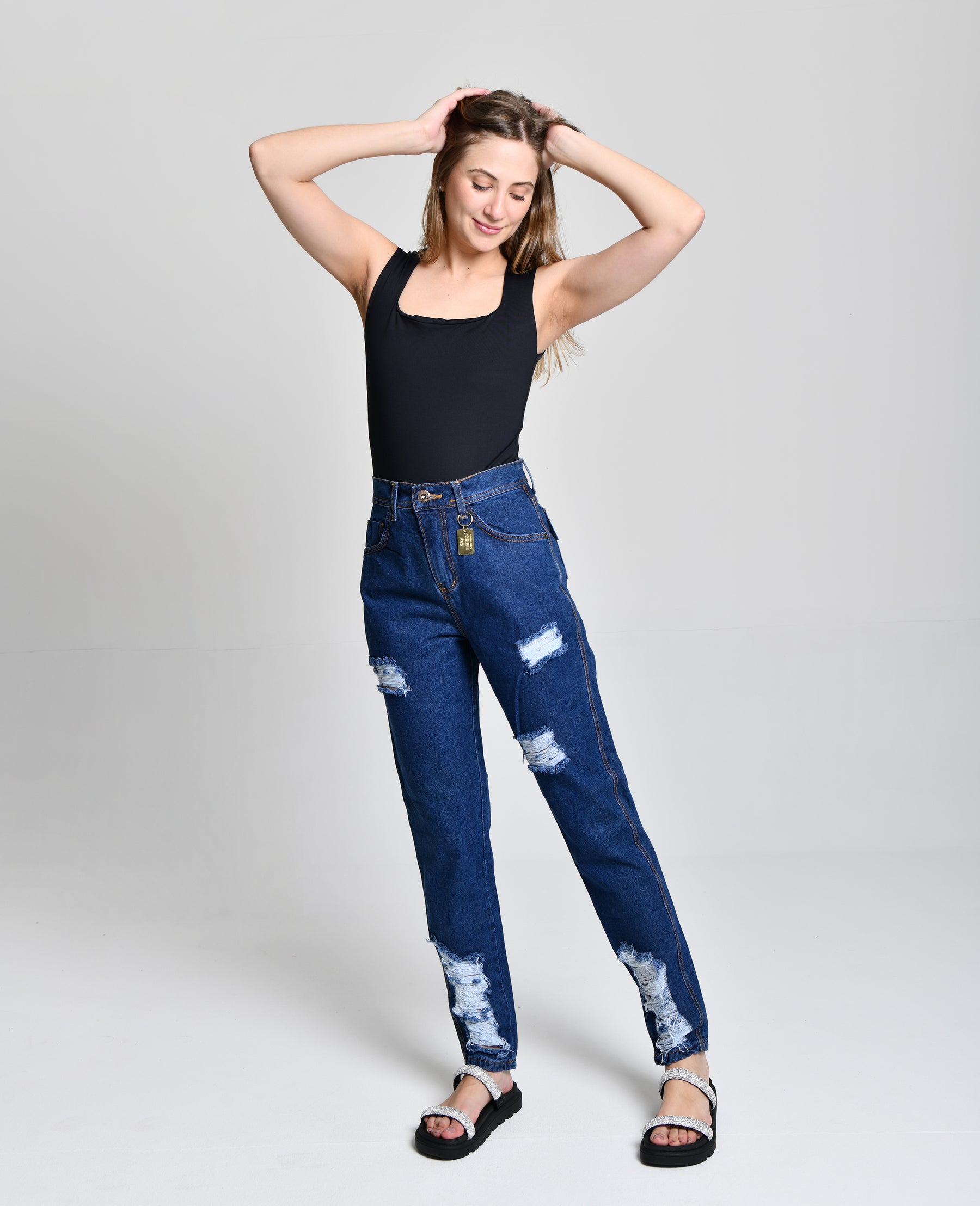Calça Fem Linha Mom Jeans cod 000340