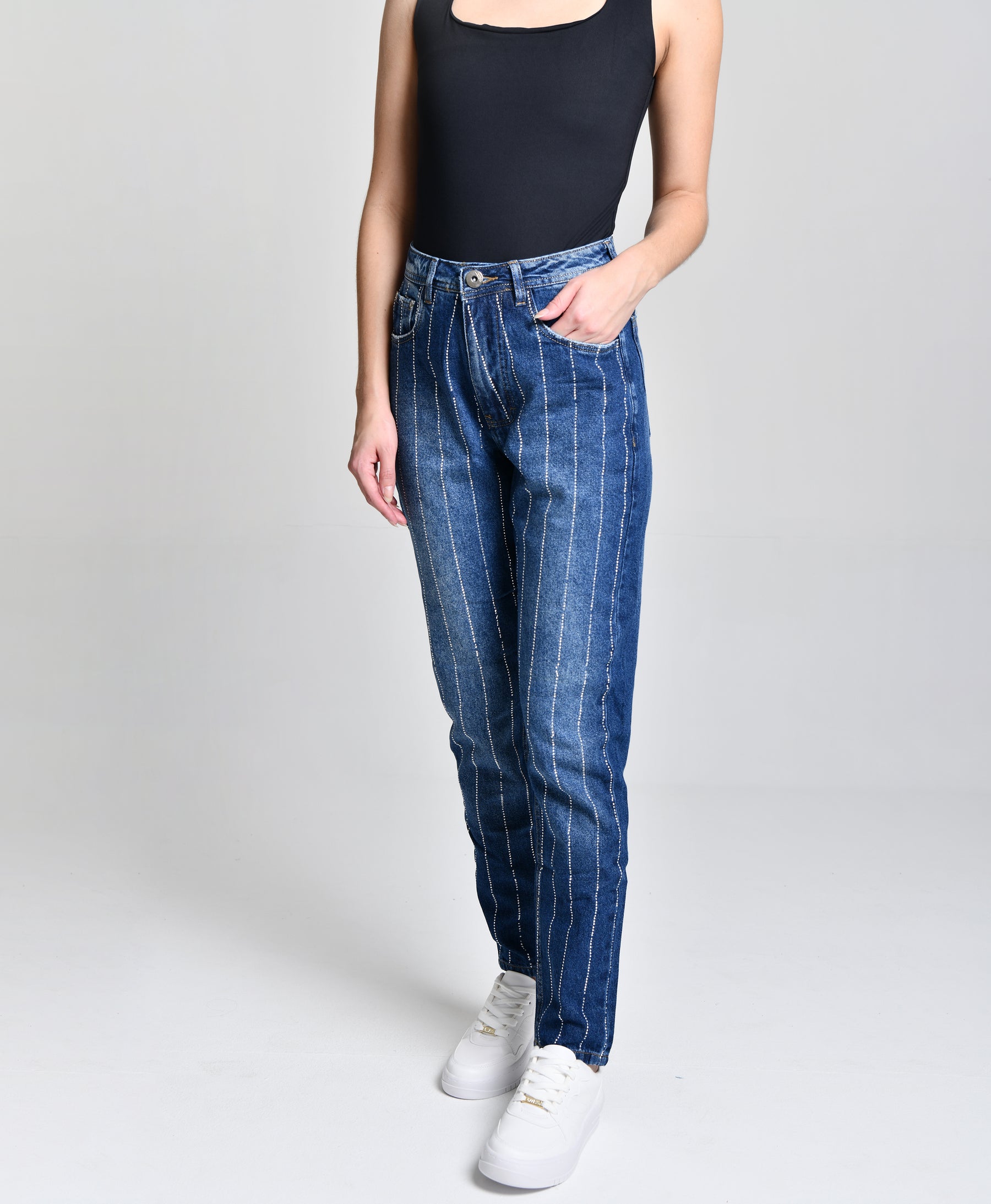 Calça Fem Com Strass cód.000142