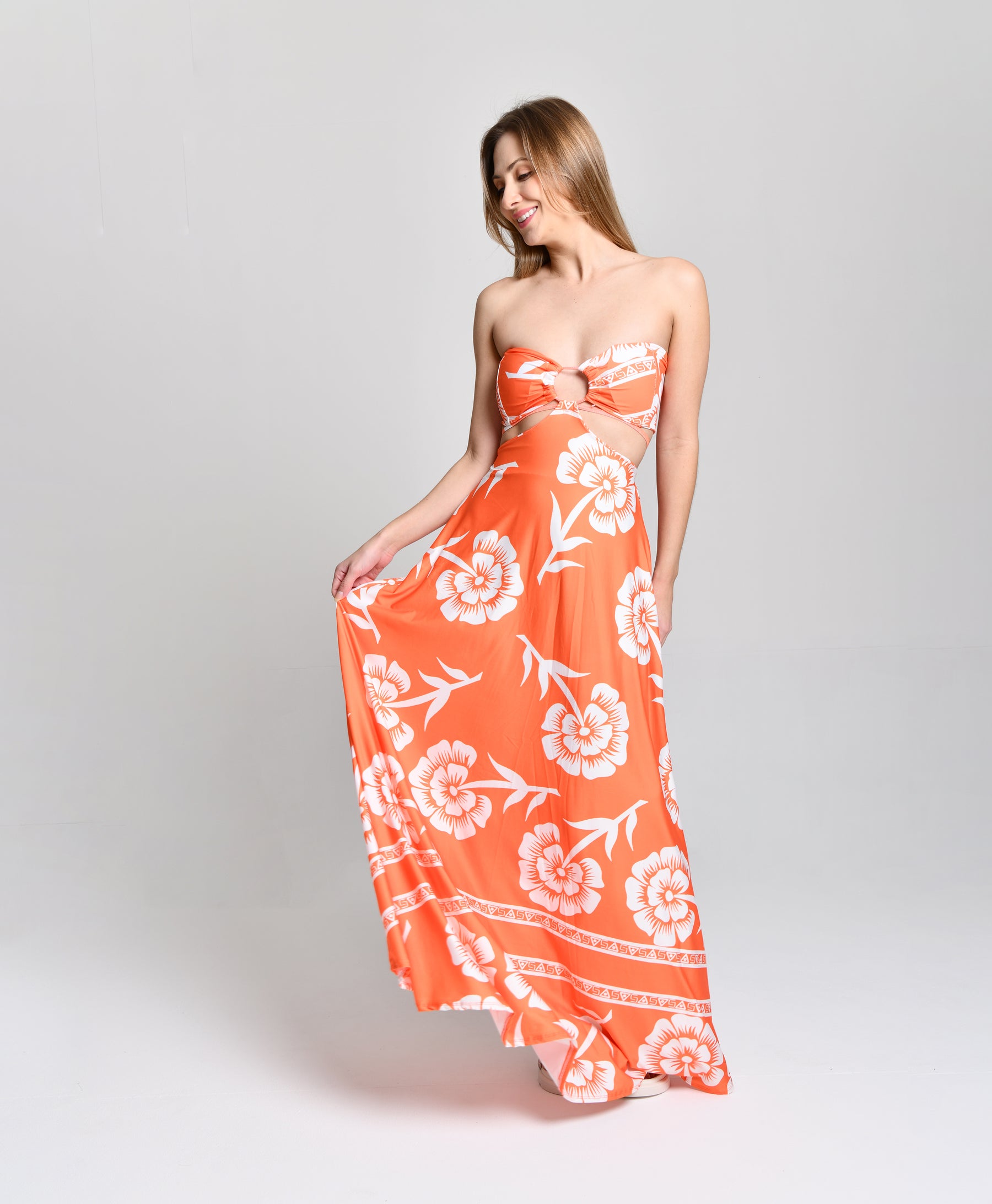 Vestido Primavera Sem Alça cod 000580