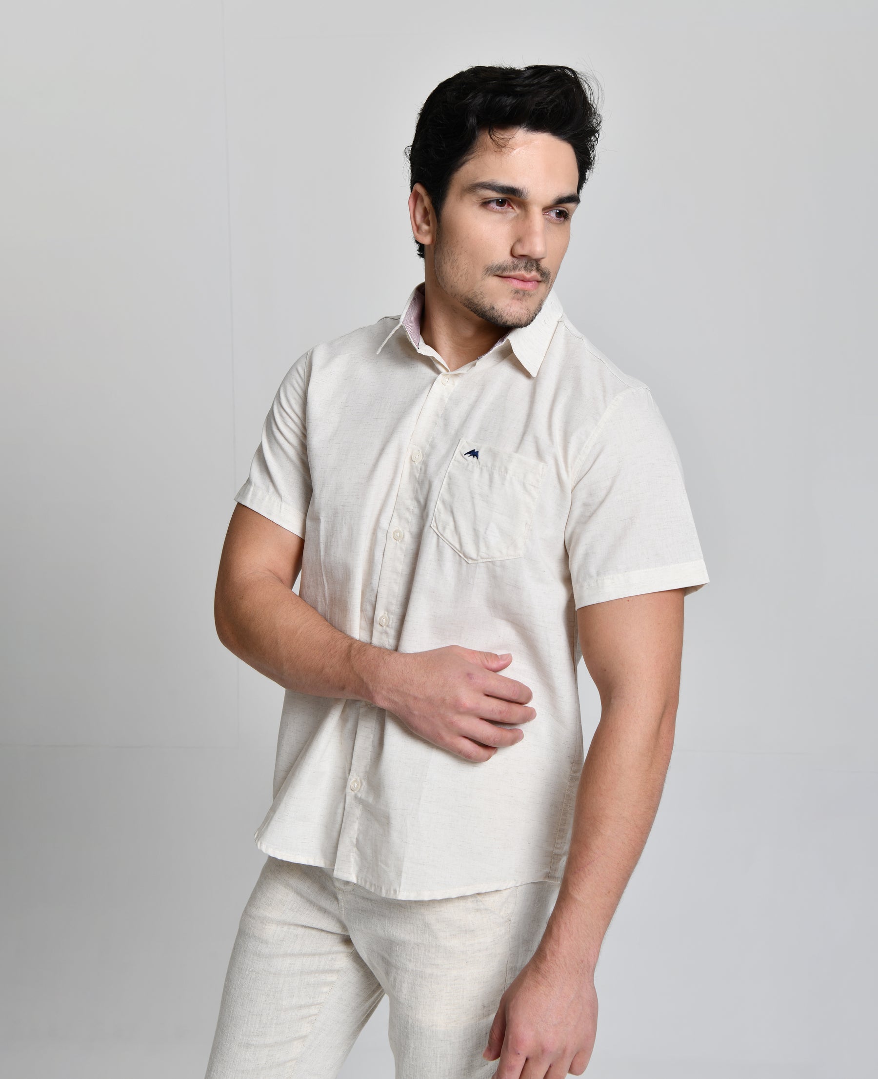 Camisa Social Linho Alto Padrão cod 000542