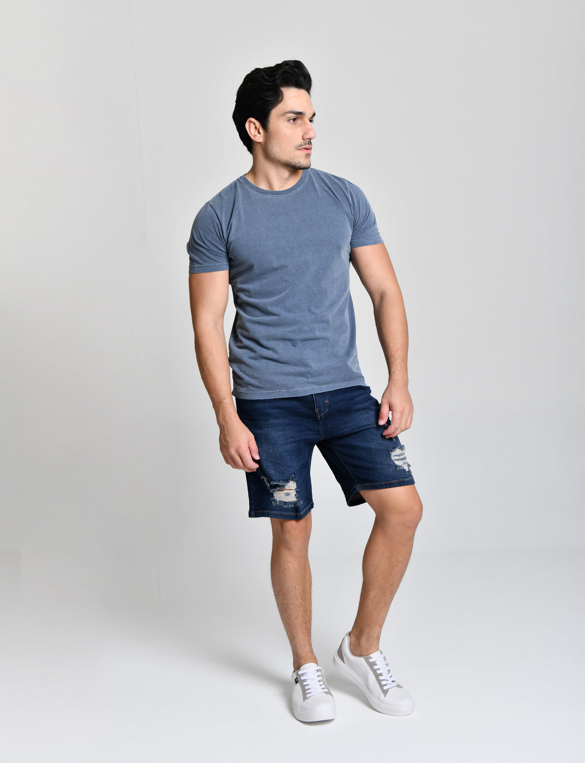 Camisa azul Básica Hill 100% Algodão cod 000528