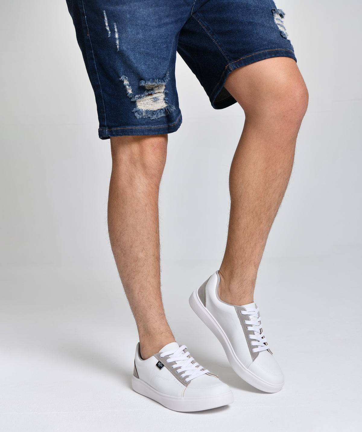 Tênis For Men Cinza E Branco cod 000796