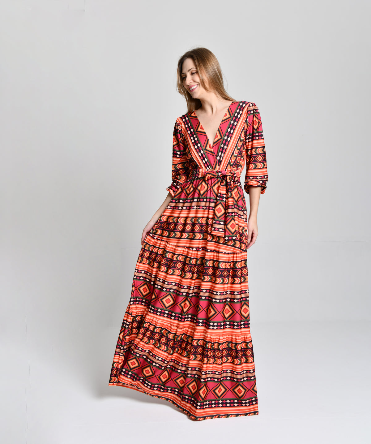 Vestido Hippie Multicolor Alto Padrão cod 000261