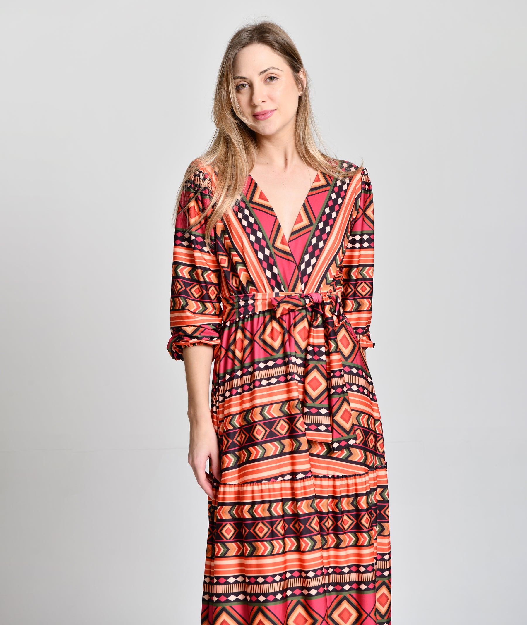 Vestido Hippie Multicolor Alto Padrão cod 000261