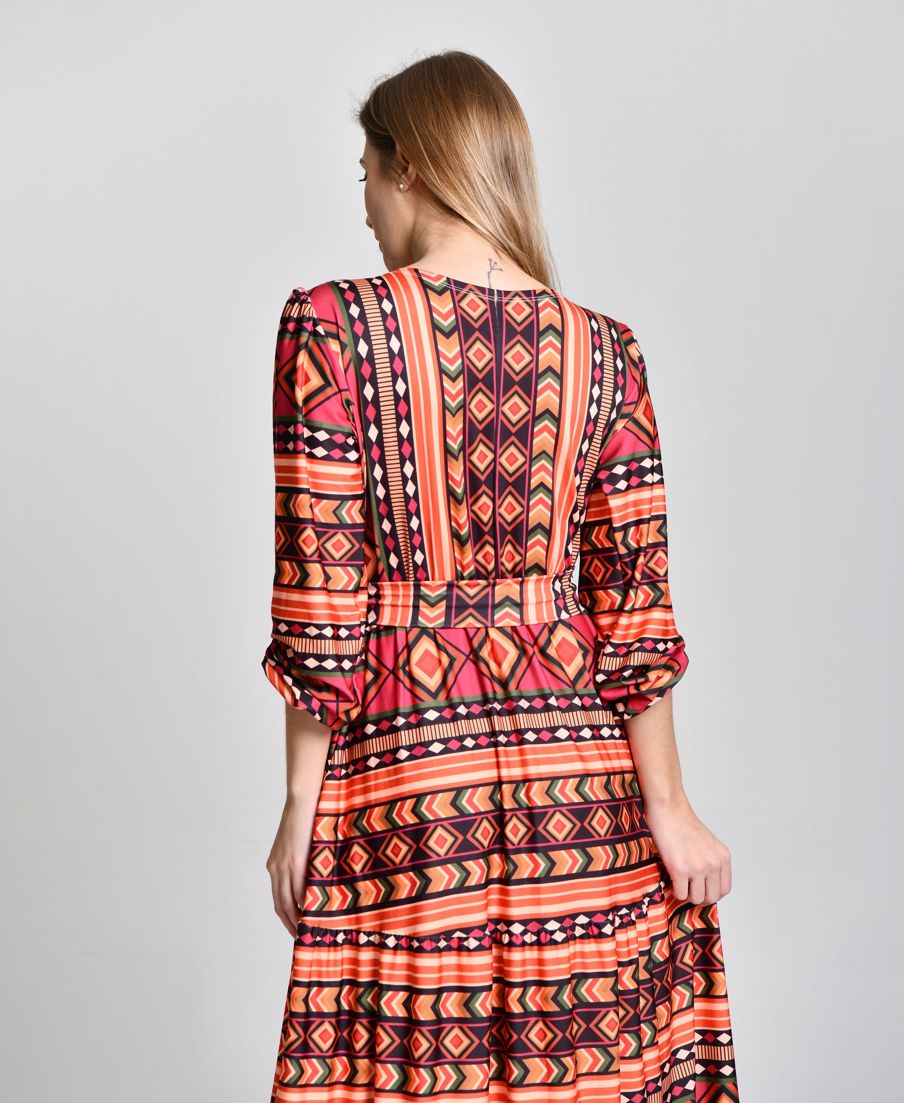 Vestido Hippie Multicolor Alto Padrão cod 000261