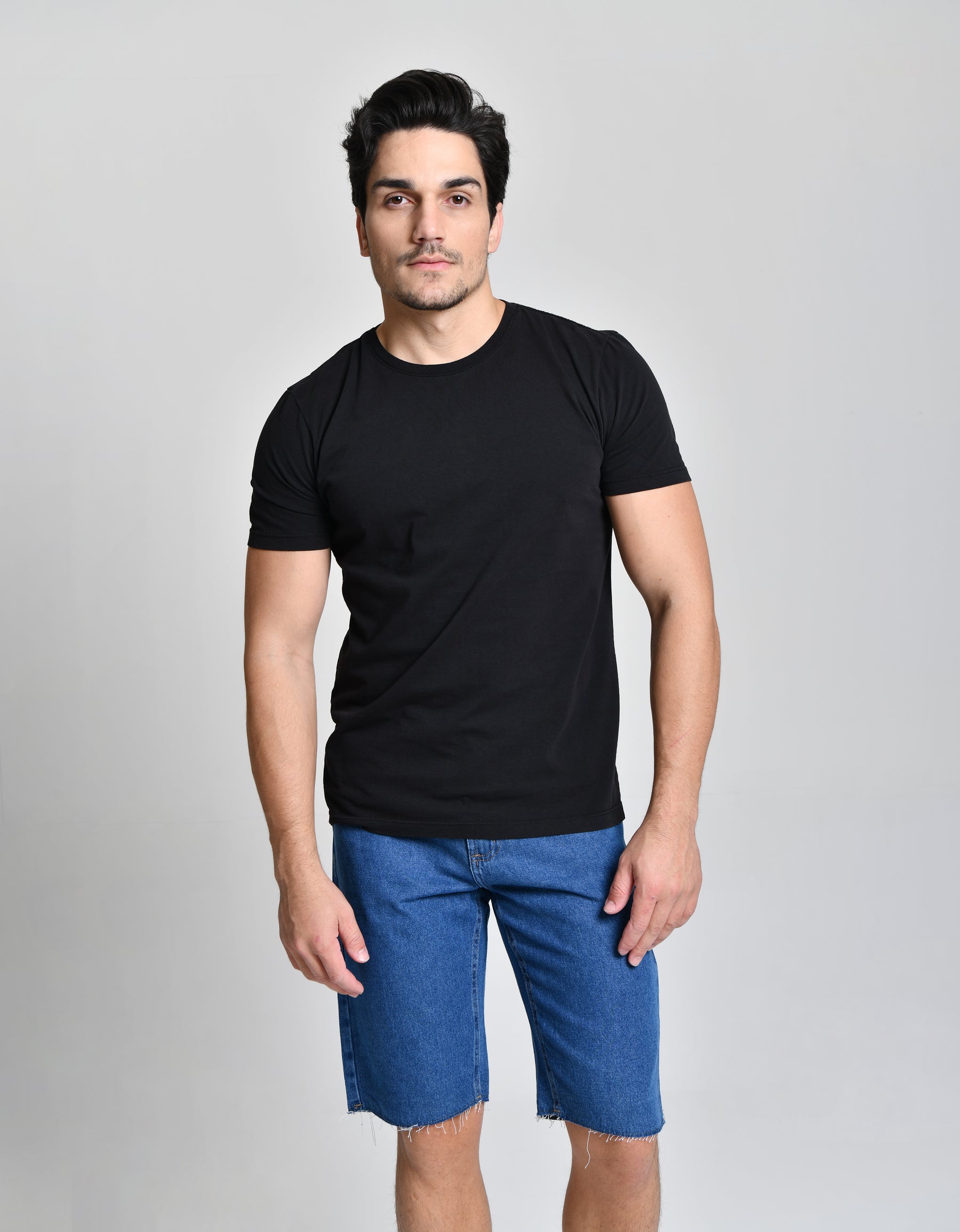 Camisa Básica Preta Hill 100% Algodão cod 000512