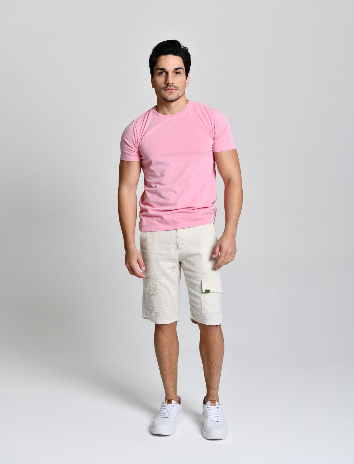 Camisa Básica Masculina Rosa cod 000516