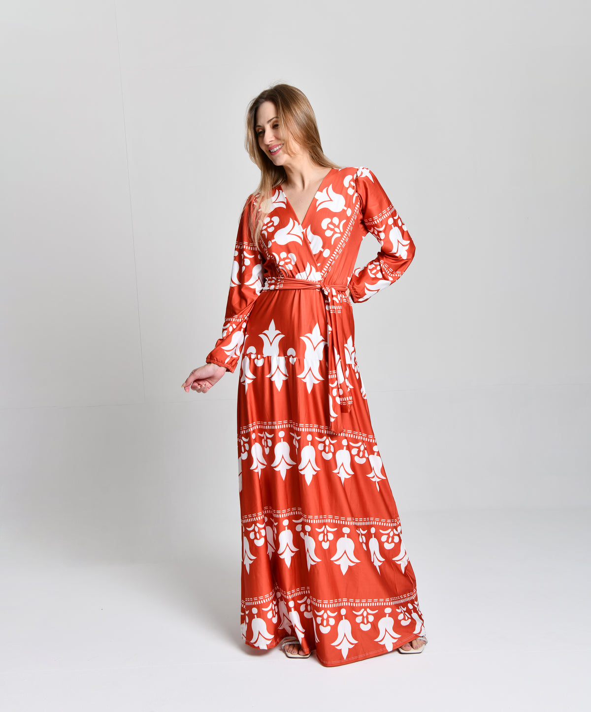 Vestido Alto Padrão Primavera Terra cod 000263