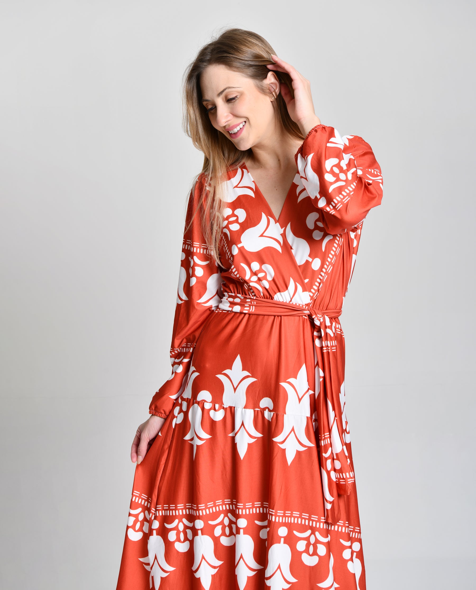 Vestido Alto Padrão Primavera Terra cod 000263