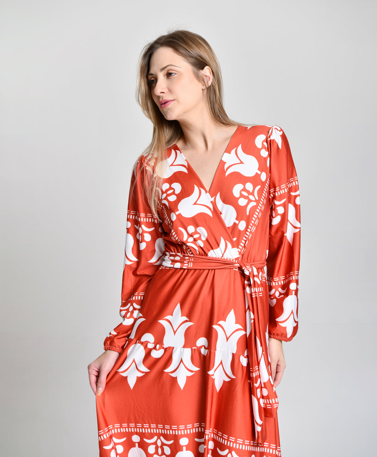 Vestido Alto Padrão Primavera Terra cod 000263