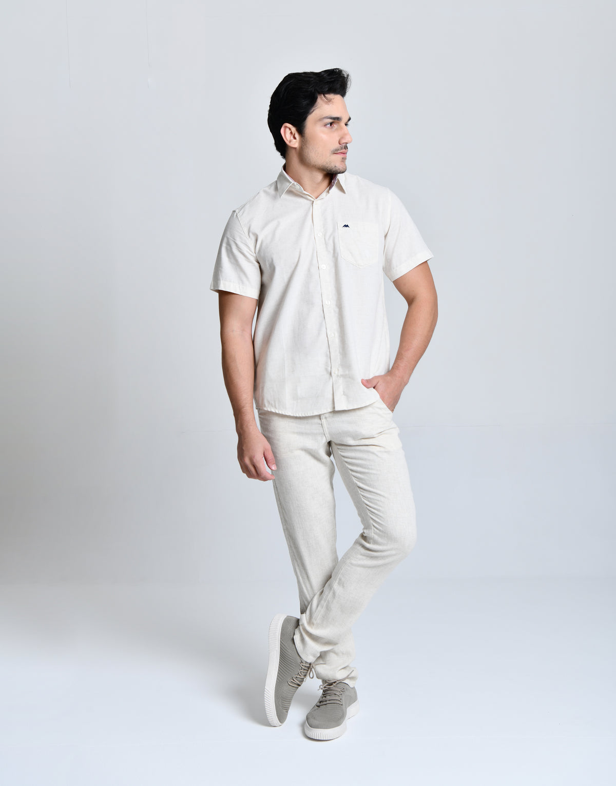 Camisa Social Linho Alto Padrão cod 000542