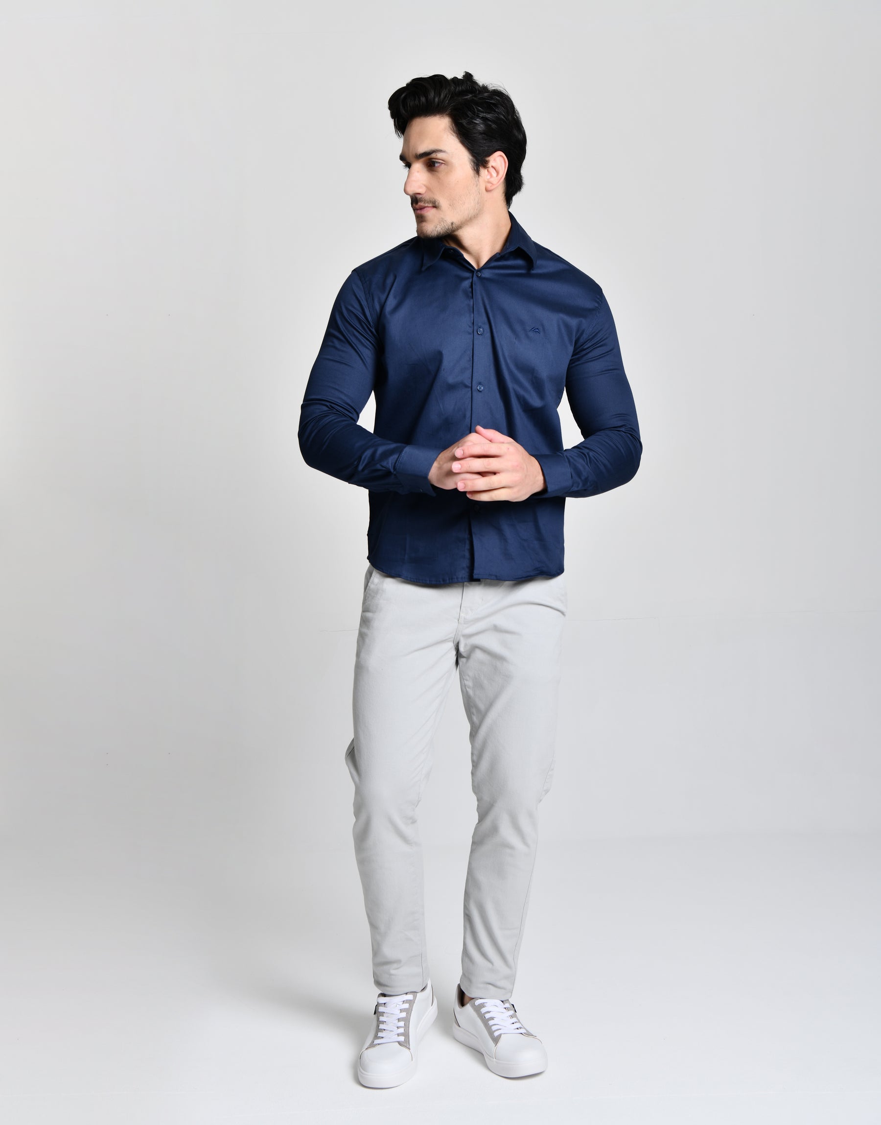 Camisa Social Azul Escuro cod 000596