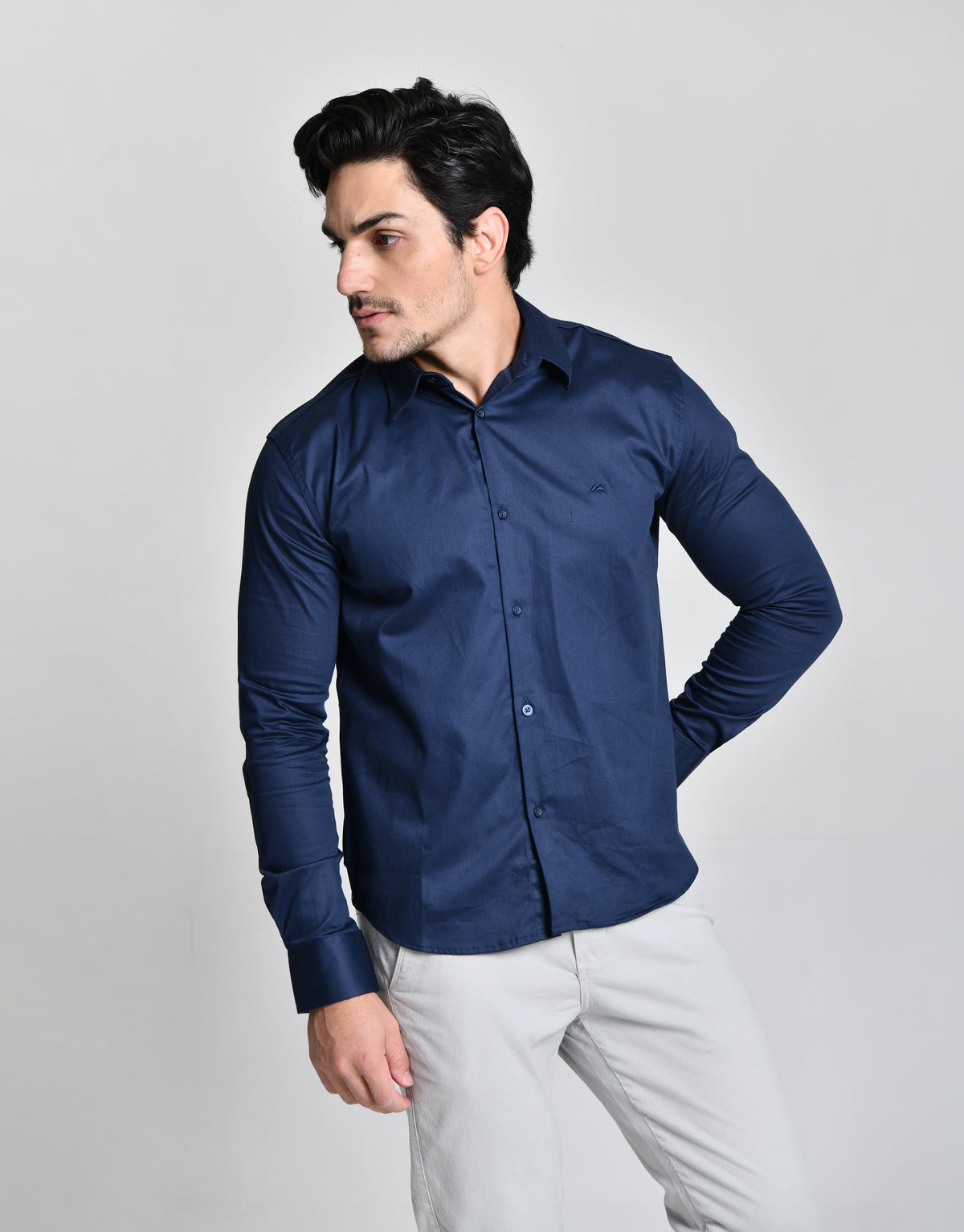 Camisa Social Azul Escuro cod 000596