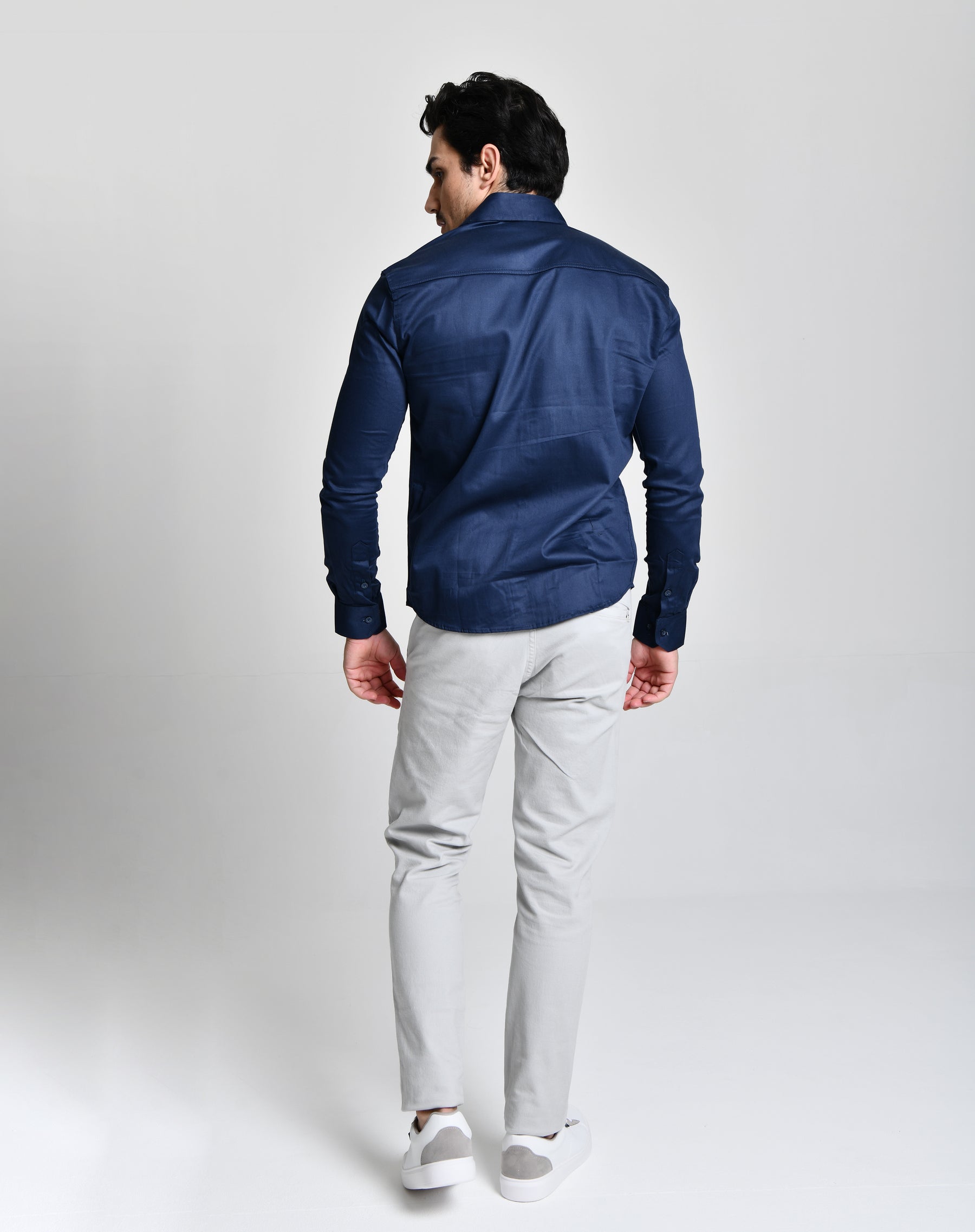 Camisa Social Azul Escuro cod 000596