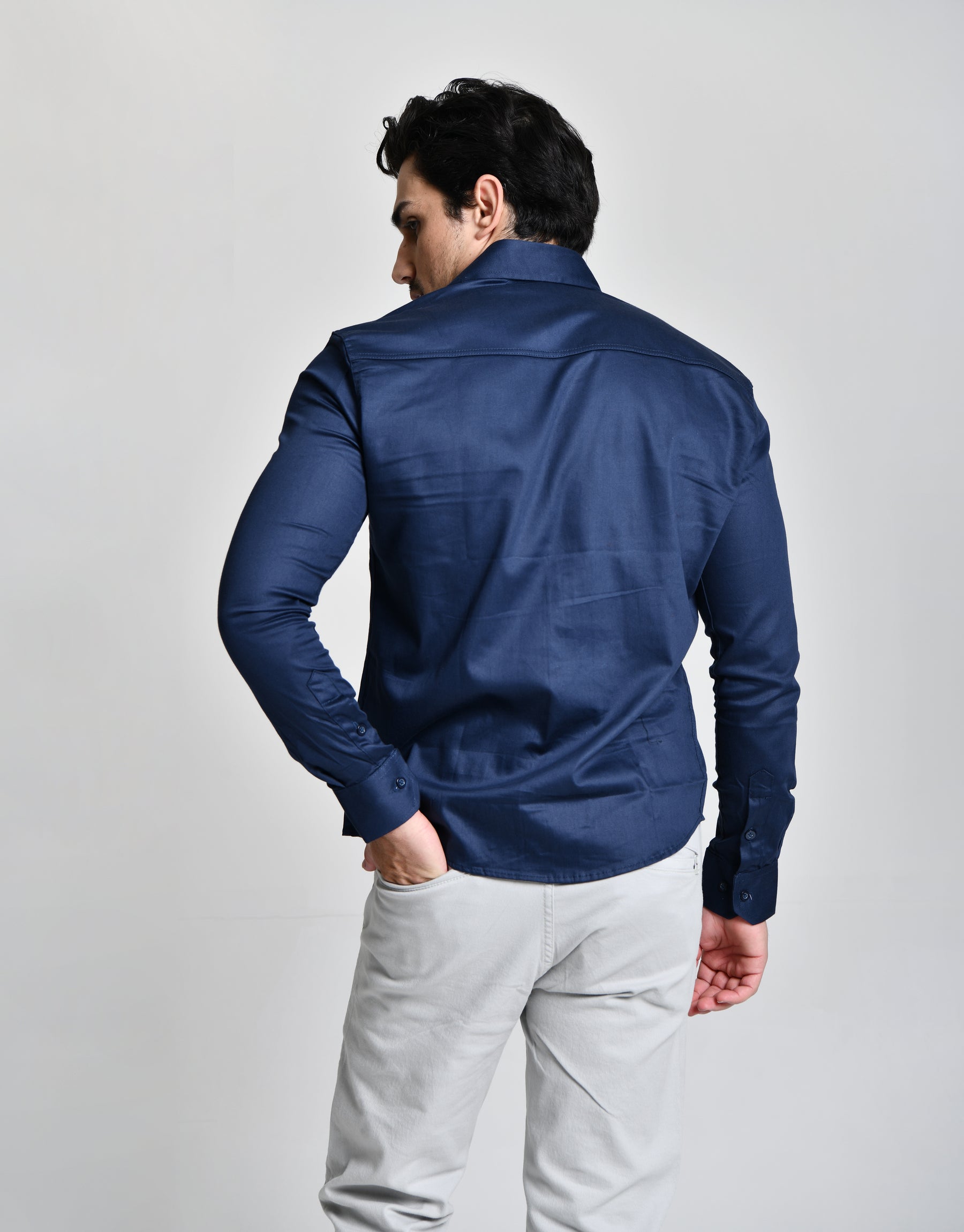 Camisa Social Azul Escuro cod 000596