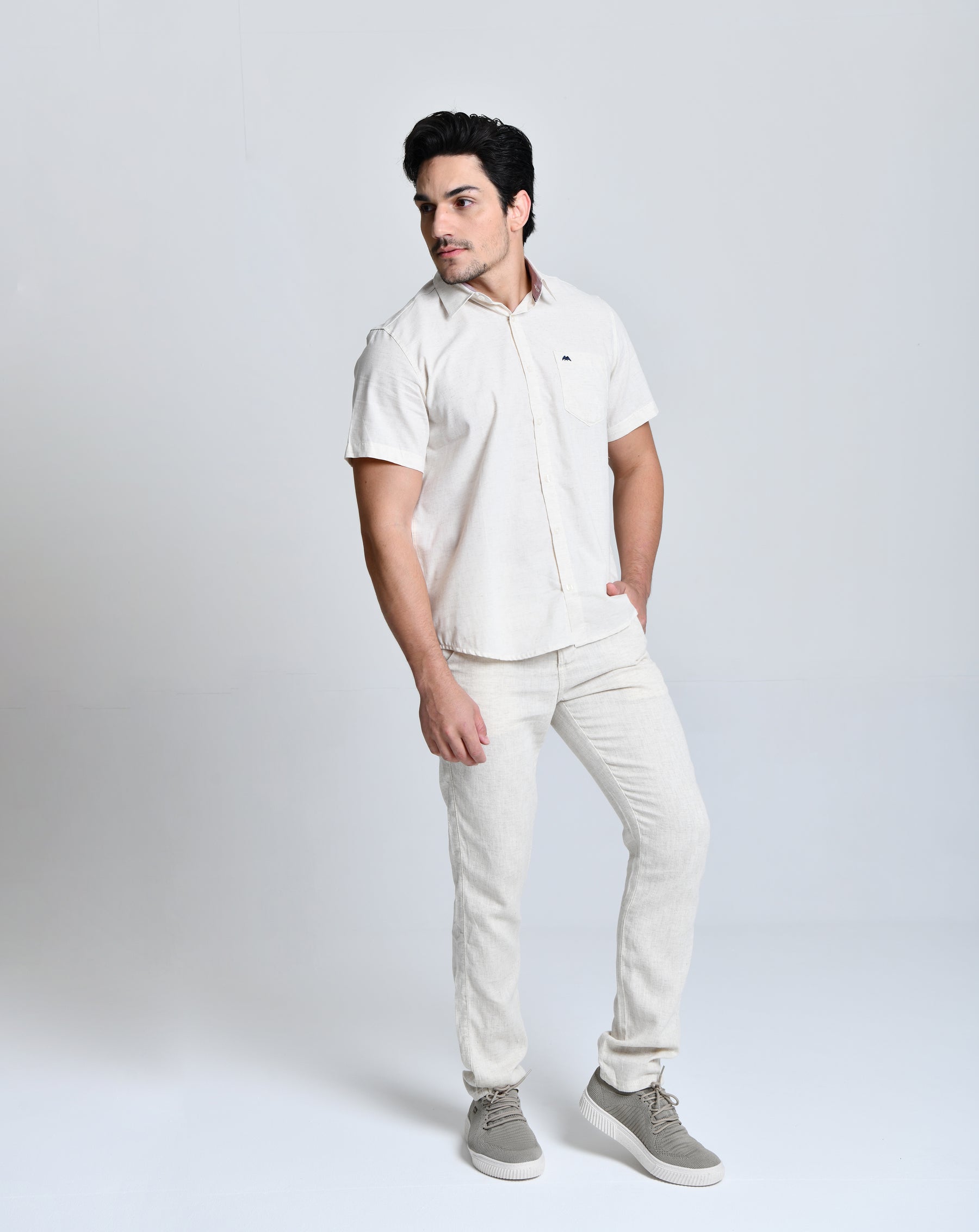 Camisa Social Linho Alto Padrão cod 000542