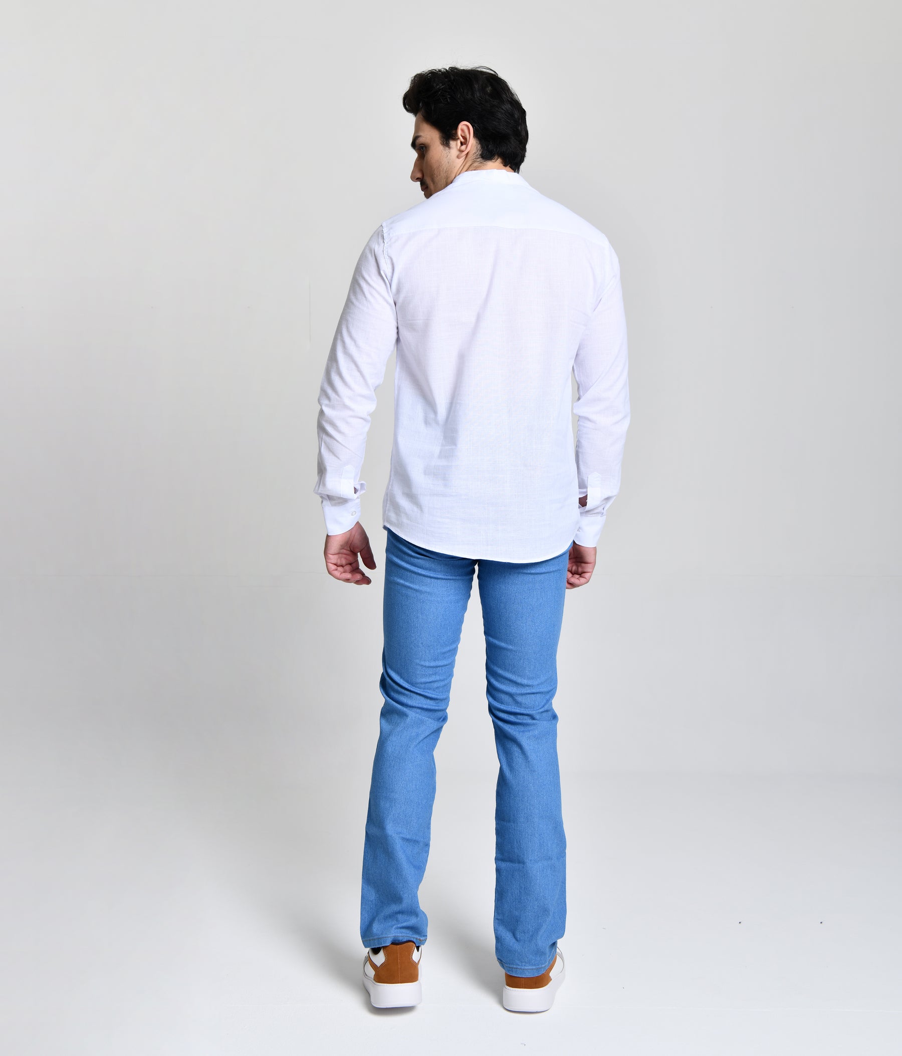 Camisa Gola Padre Manga Longa Branca 23054
