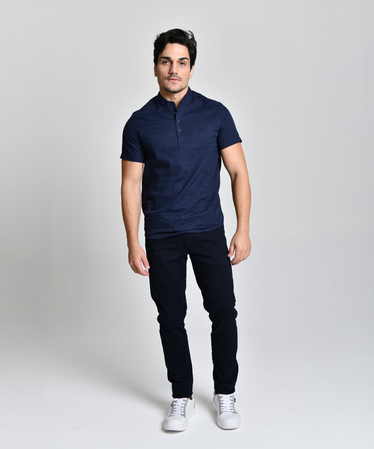 Camisa Gola Padre azul escura cod 000534