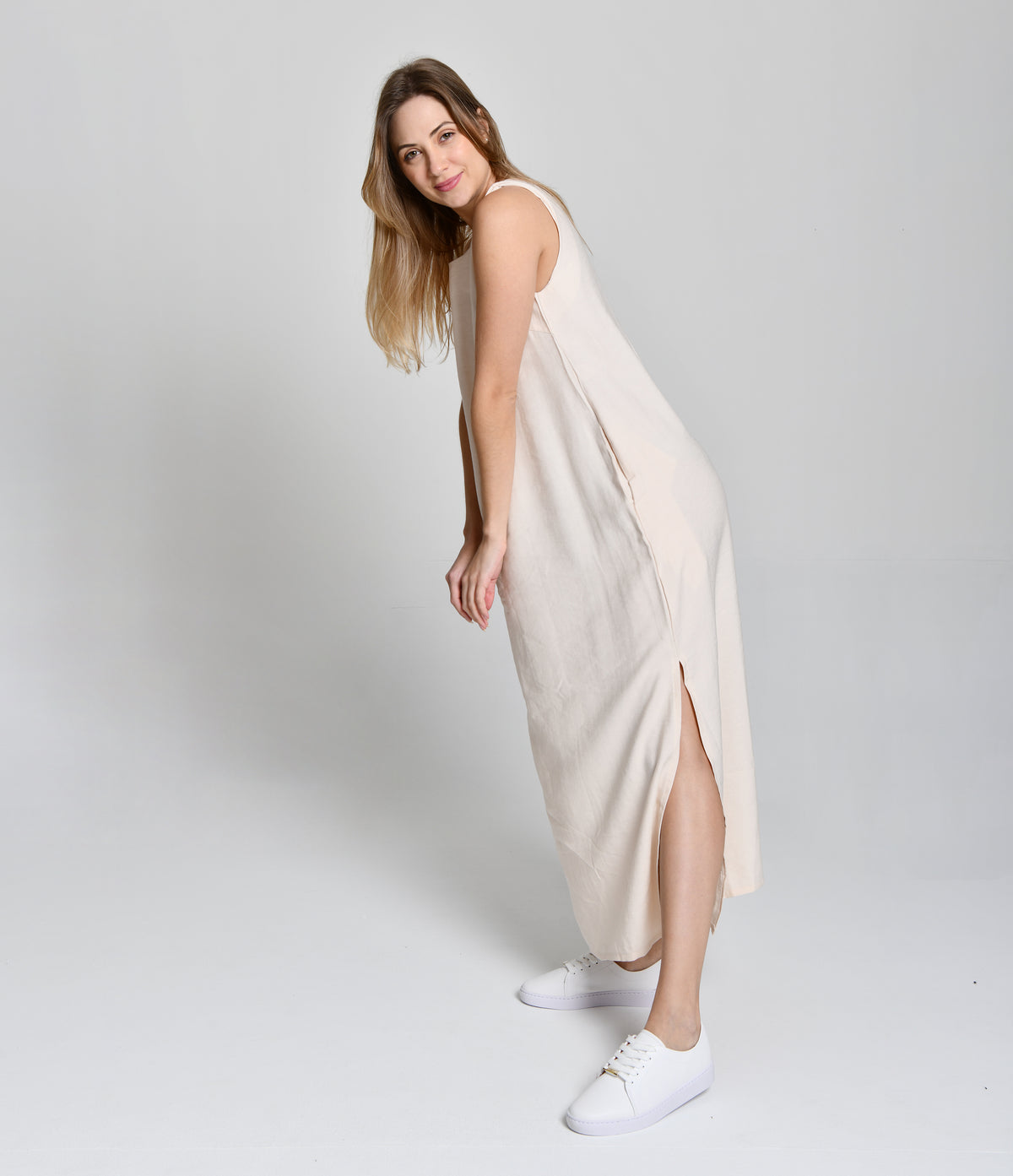 Vestido Burguês Areia HiLL cod 000223