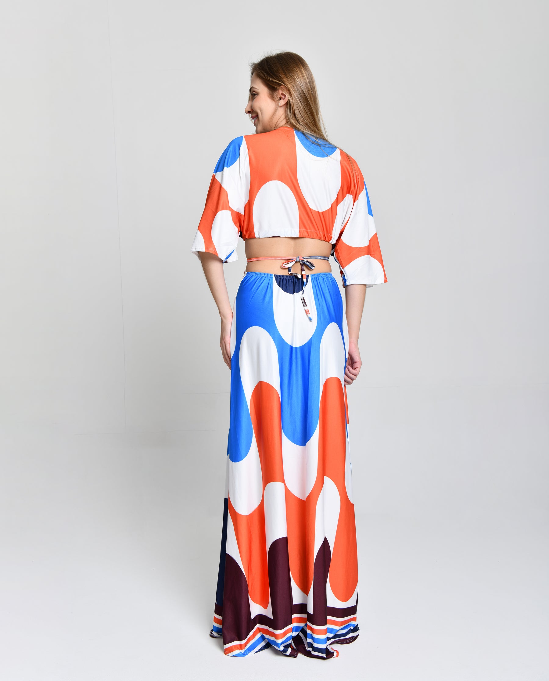 Vestido Multicolor Cintura Aberta cod 000578