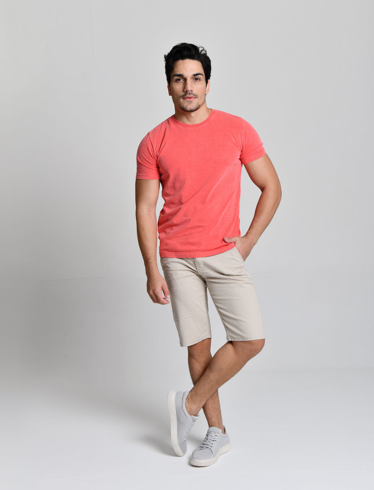 Camisa Básica Hill Salmão 100% Algodão cod 000519