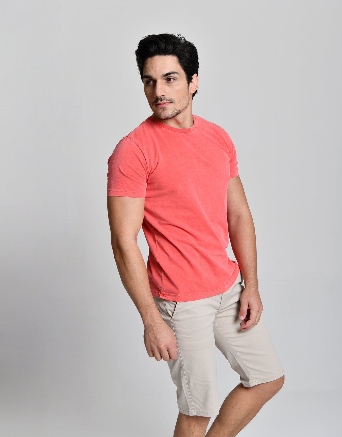 Camisa Básica Hill Salmão 100% Algodão cod 000519