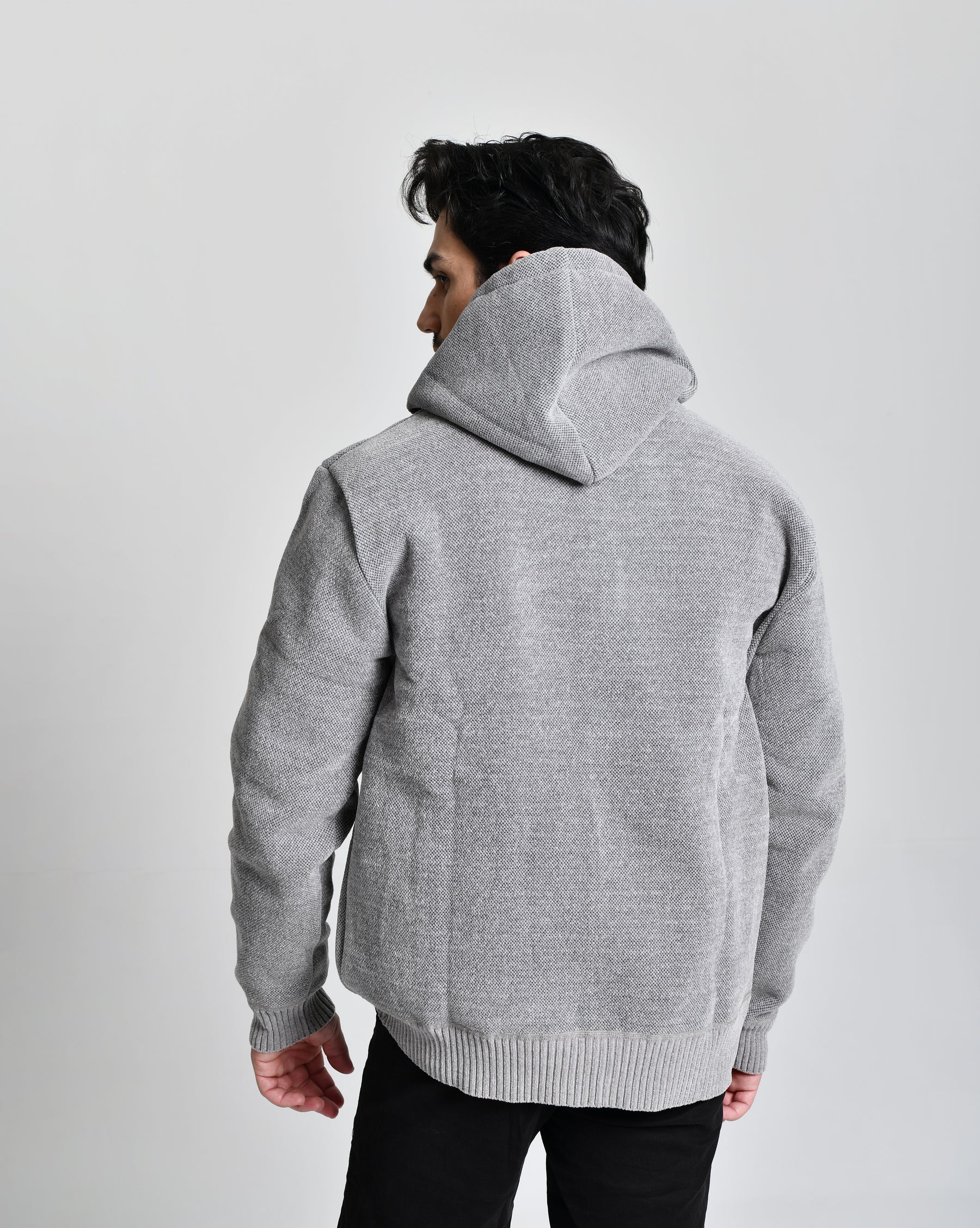 Jaqueta Estilo Lã Cinza Men Luxo cod 000451