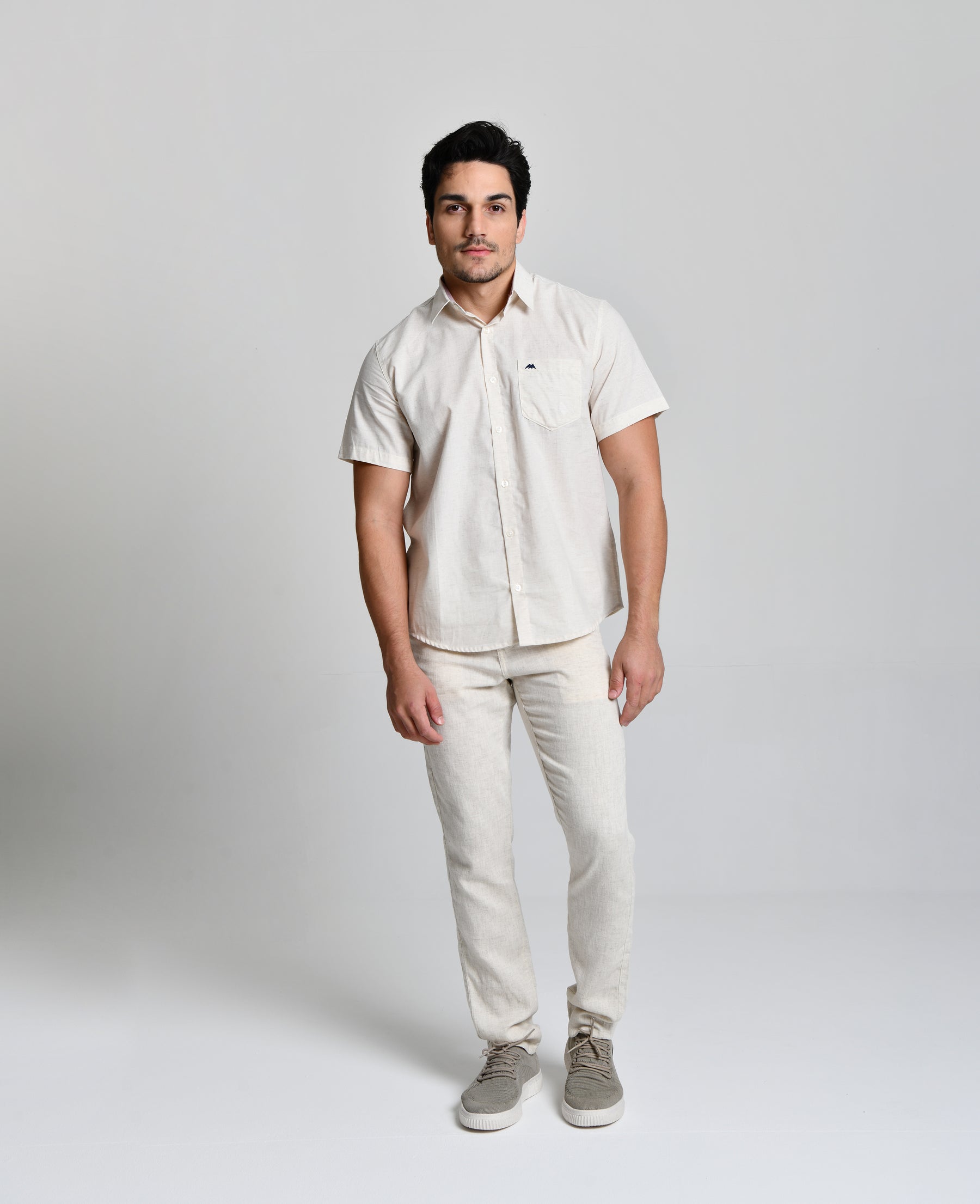 Camisa Social Linho Alto Padrão cod 000542