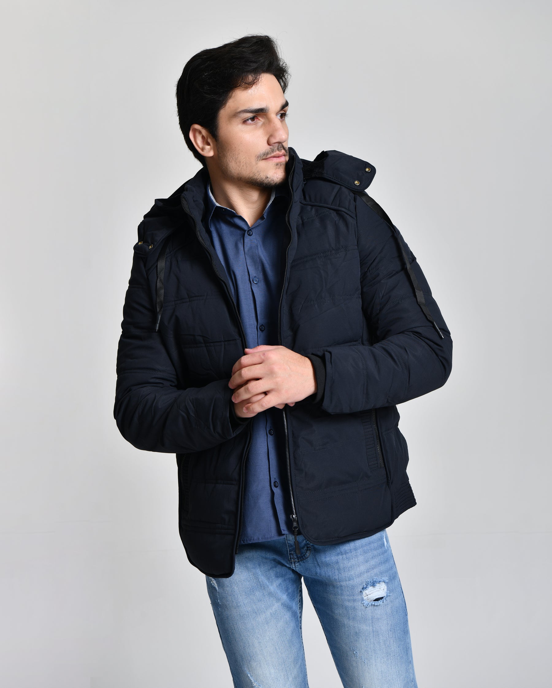 Jaqueta C/ Capuz All Black HiLL cod 000436