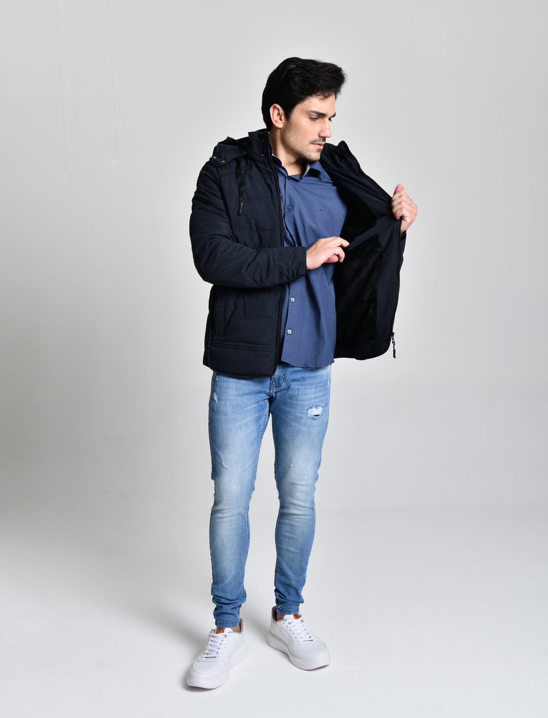 Jaqueta C/ Capuz All Black HiLL cod 000436