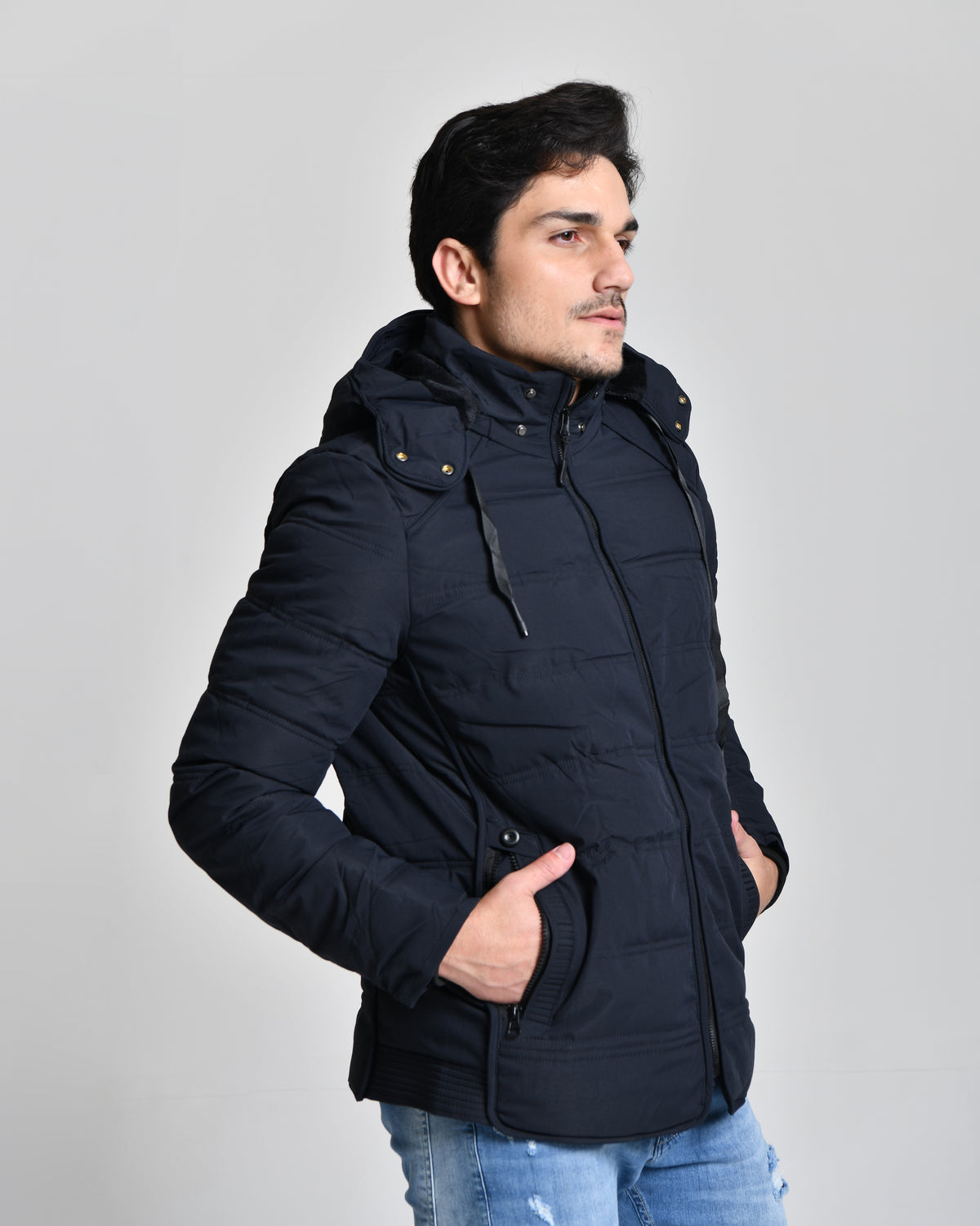 Jaqueta C/ Capuz All Black HiLL cod 000436