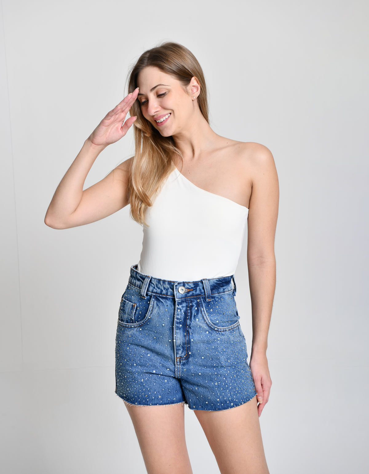 Short Jeans Com Strass cod 6000640