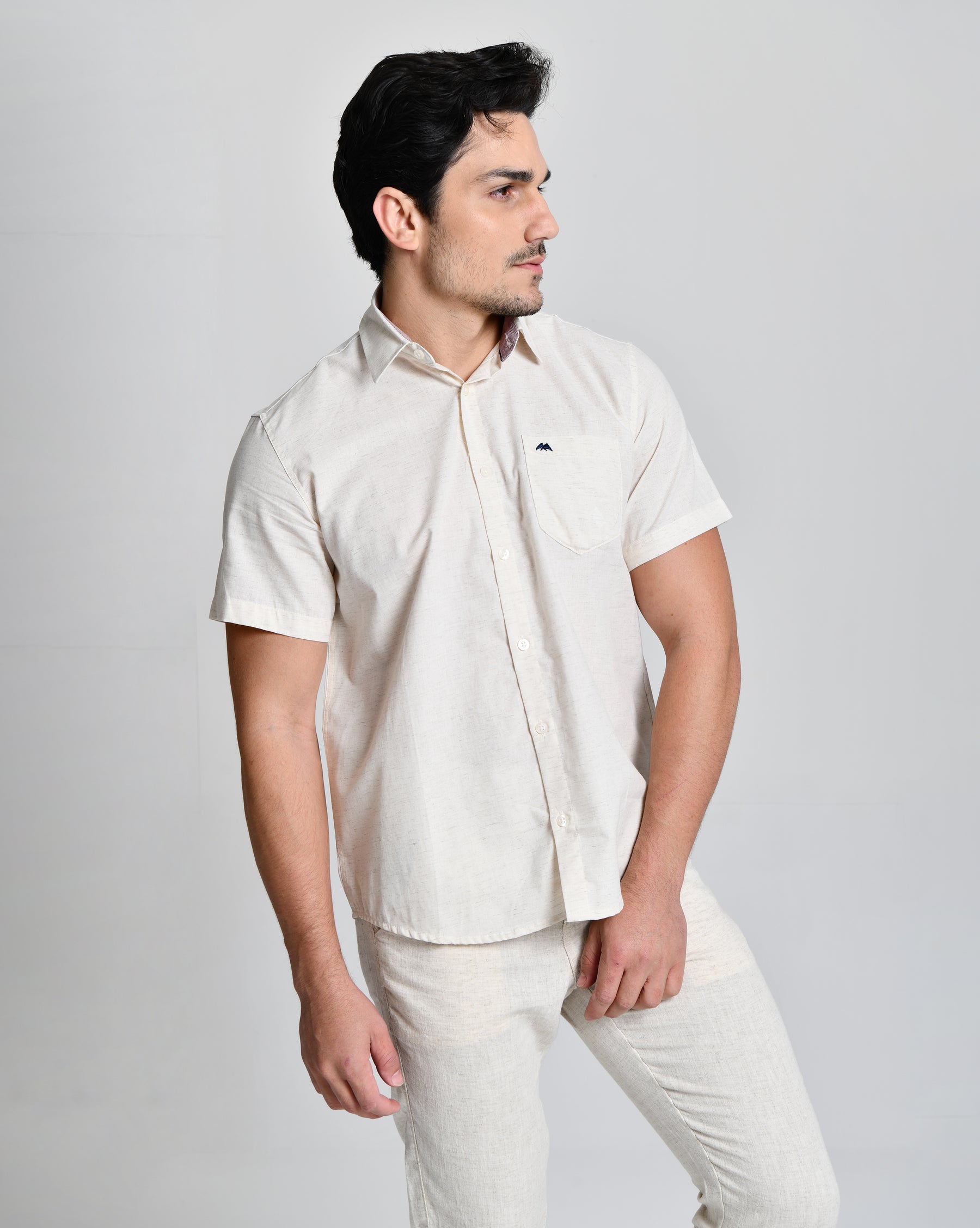 Camisa Social Linho Alto Padrão cod 000542