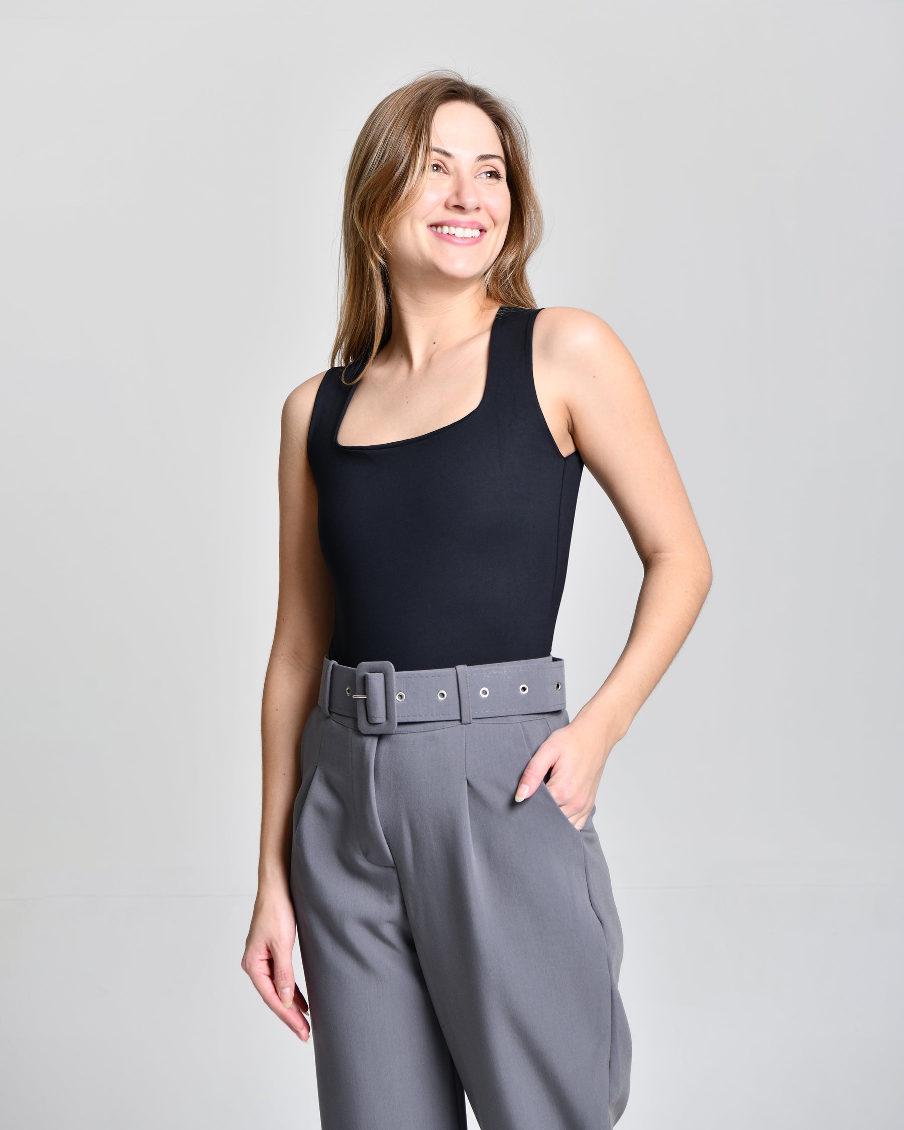 Calça Fem Alfaiataria C/ Cinto Grosso cod 000218