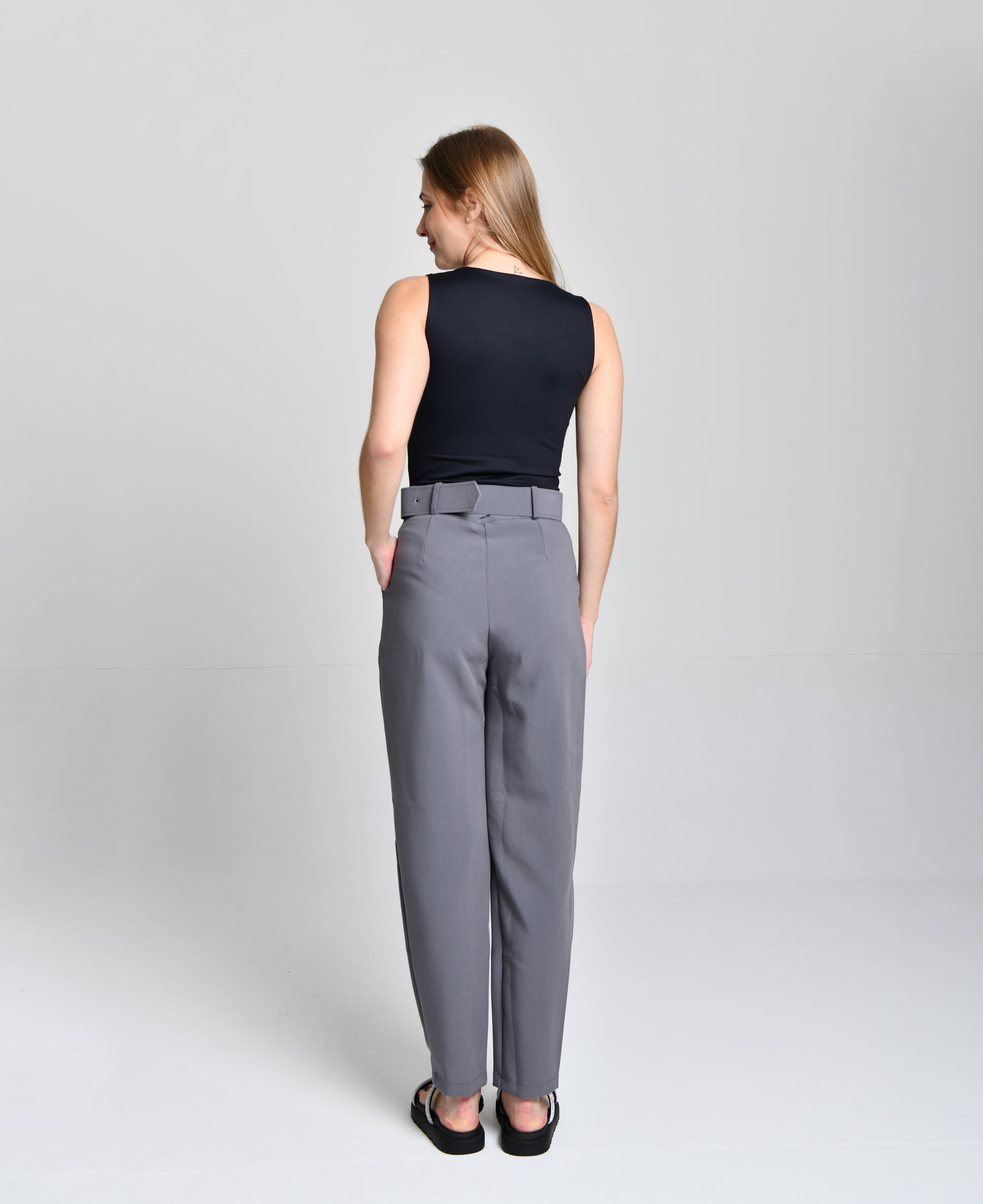 Calça Fem Alfaiataria C/ Cinto Grosso cod 000218