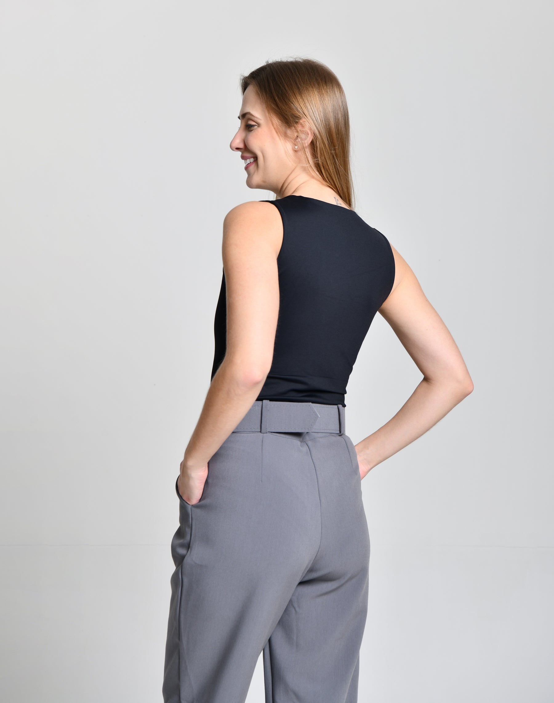 Calça Fem Alfaiataria C/ Cinto Grosso cod 000218