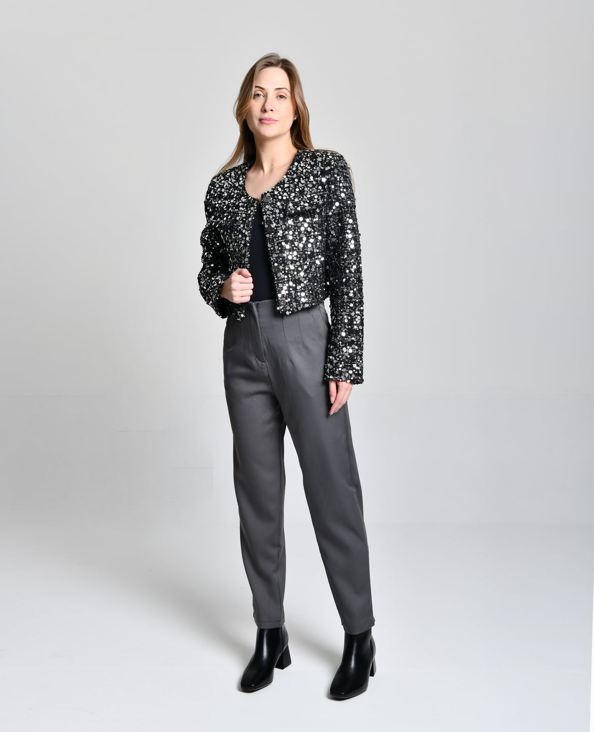 Jaqueta com Brilho Ultra Luxo HiLL cod 000478